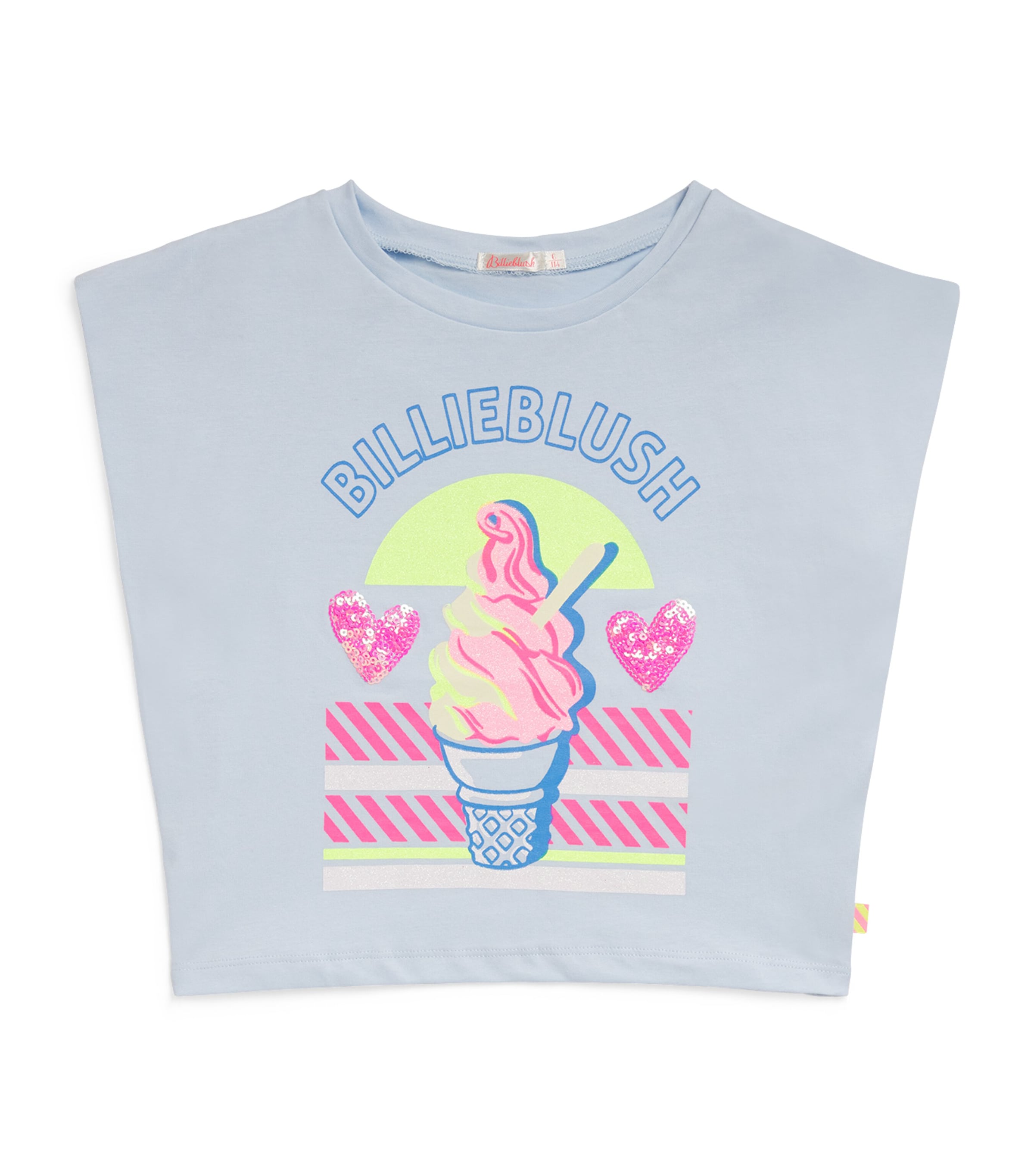 Billieblush Ice Cream Print T-shirt In Blue