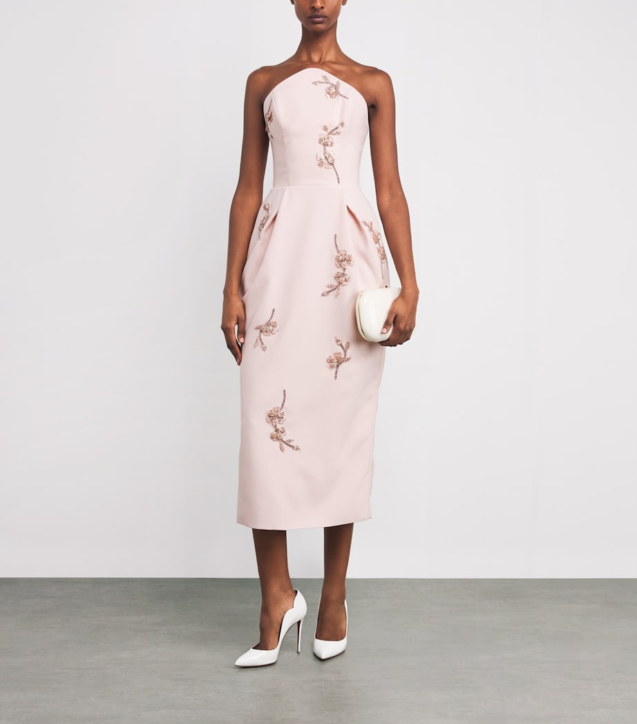 Embellished Strapless Lisa Midi Dress PALE PINK Image 2