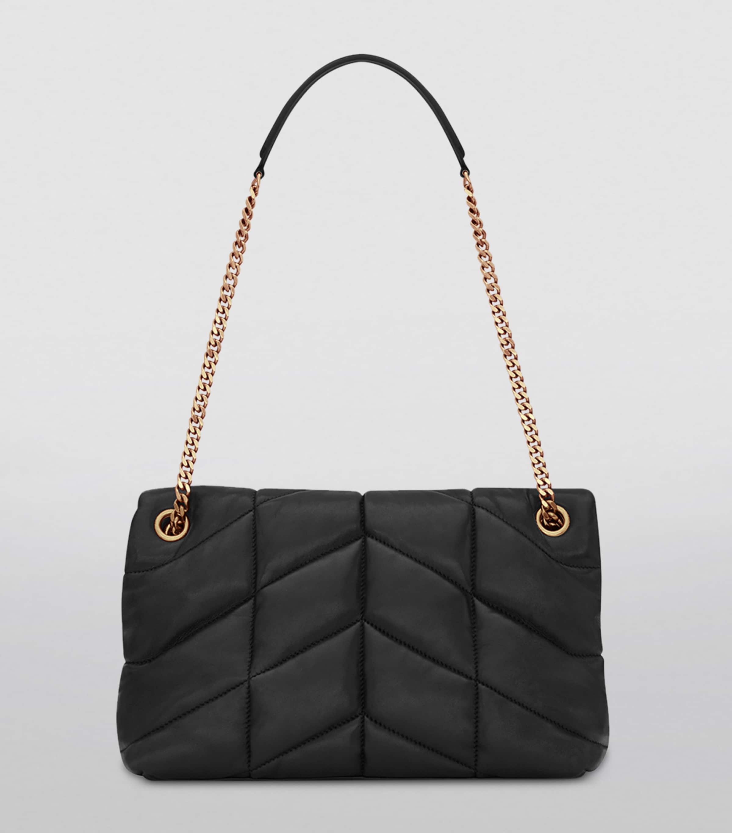 Saint Laurent Black Small Loulou Puffer Shoulder Bag Harrods HK