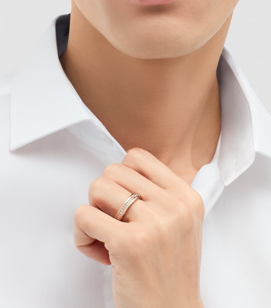 Rose Gold and Diamond B.zero1 One-Band Ring PINK GOLD Image 7