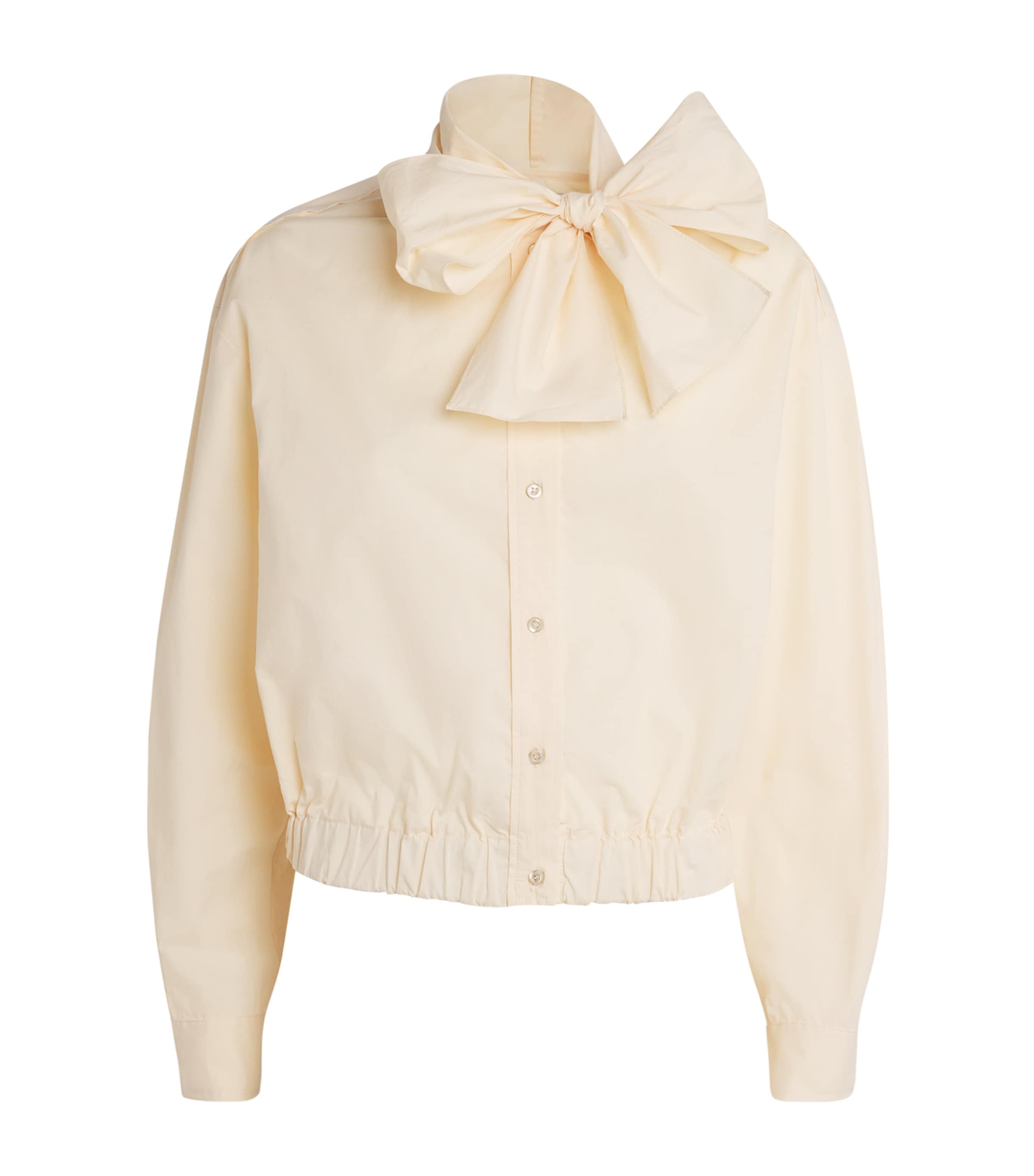 Cotton Tie-Detail Blouse VANILLA Image 1