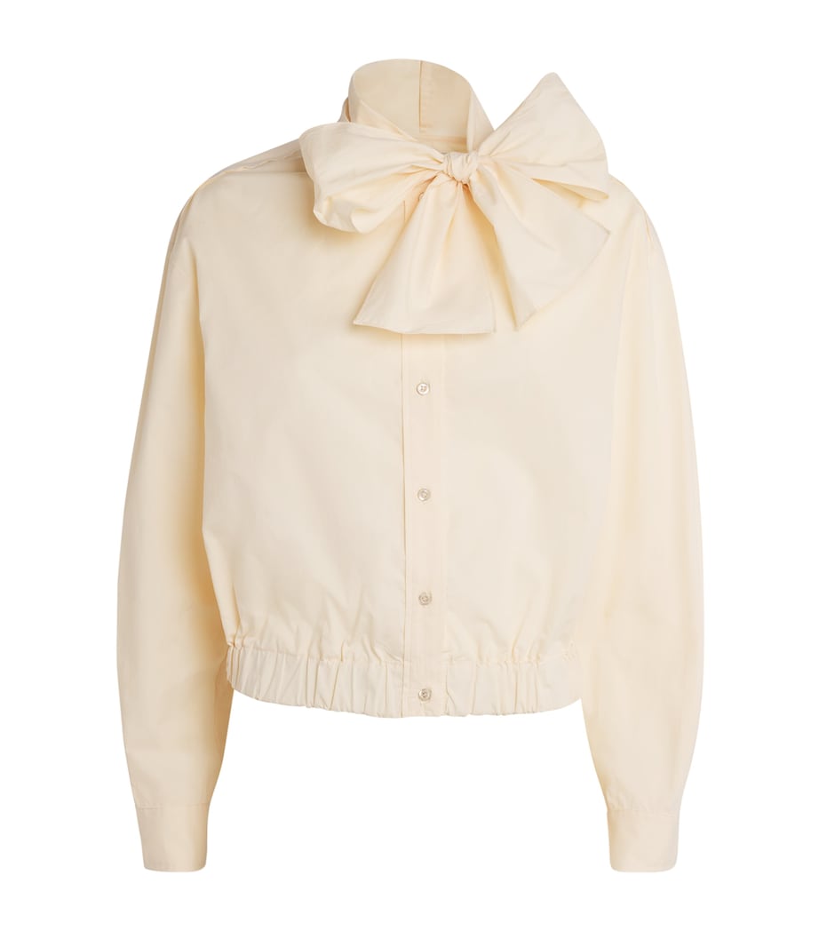 Cotton Tie-Detail Blouse VANILLA Image 1