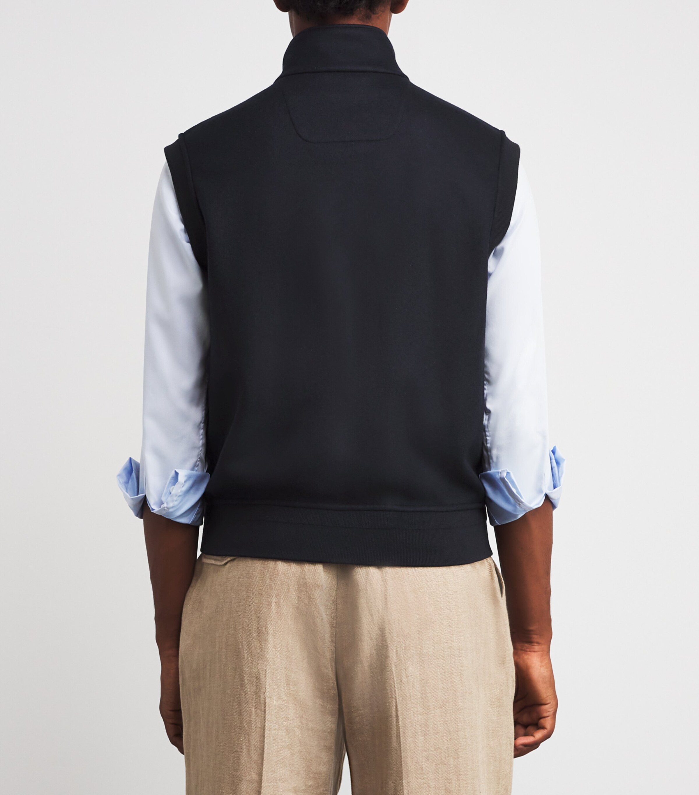 Ralph Lauren Purple Label Mens Cashmere-Blend Felton Gilet Clscs Chairman Navy Image 4