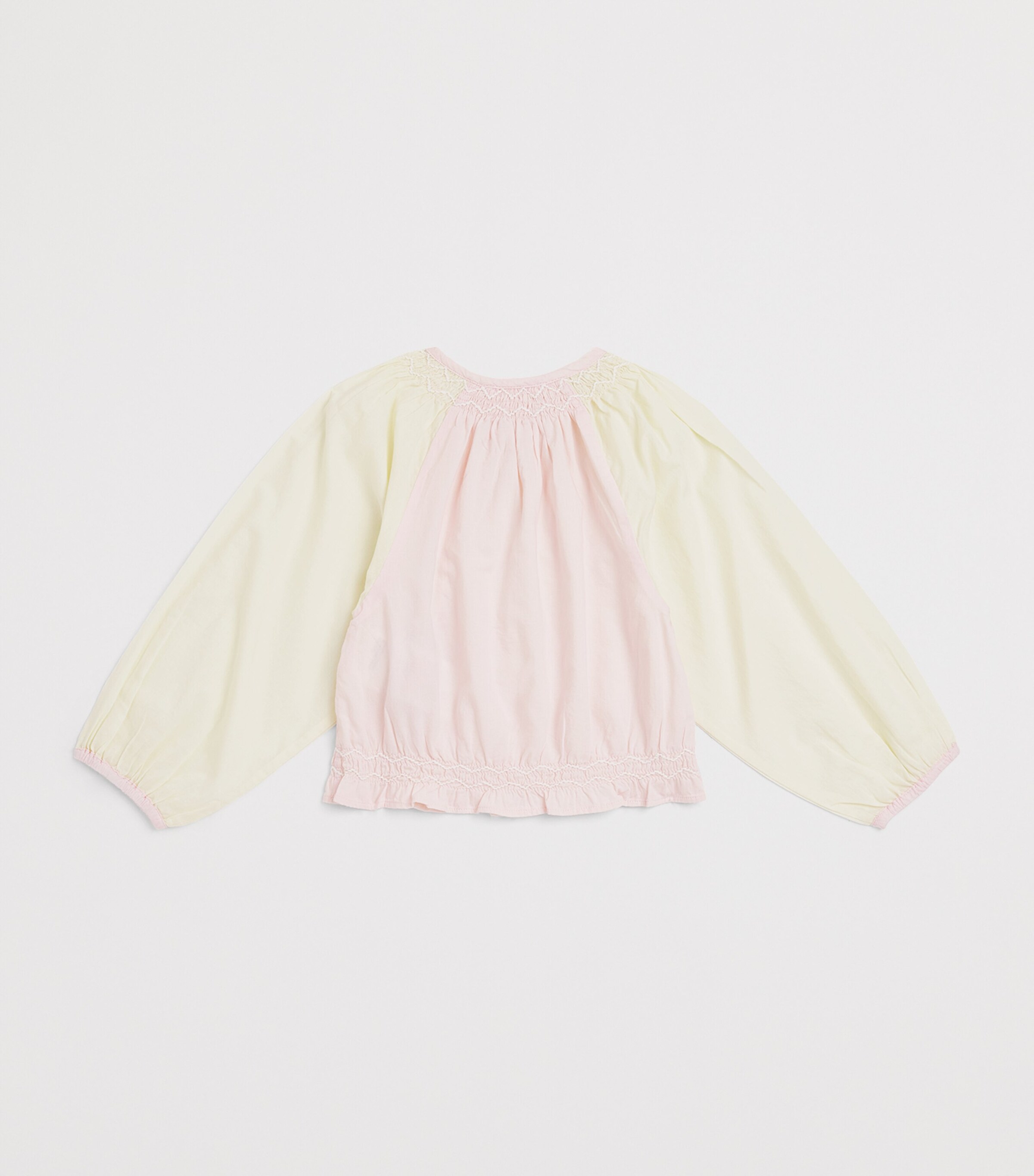 Louise Misha Cotton Embroidered Elanor Blouse (4-12 Years) Pink & Yellow Image 2