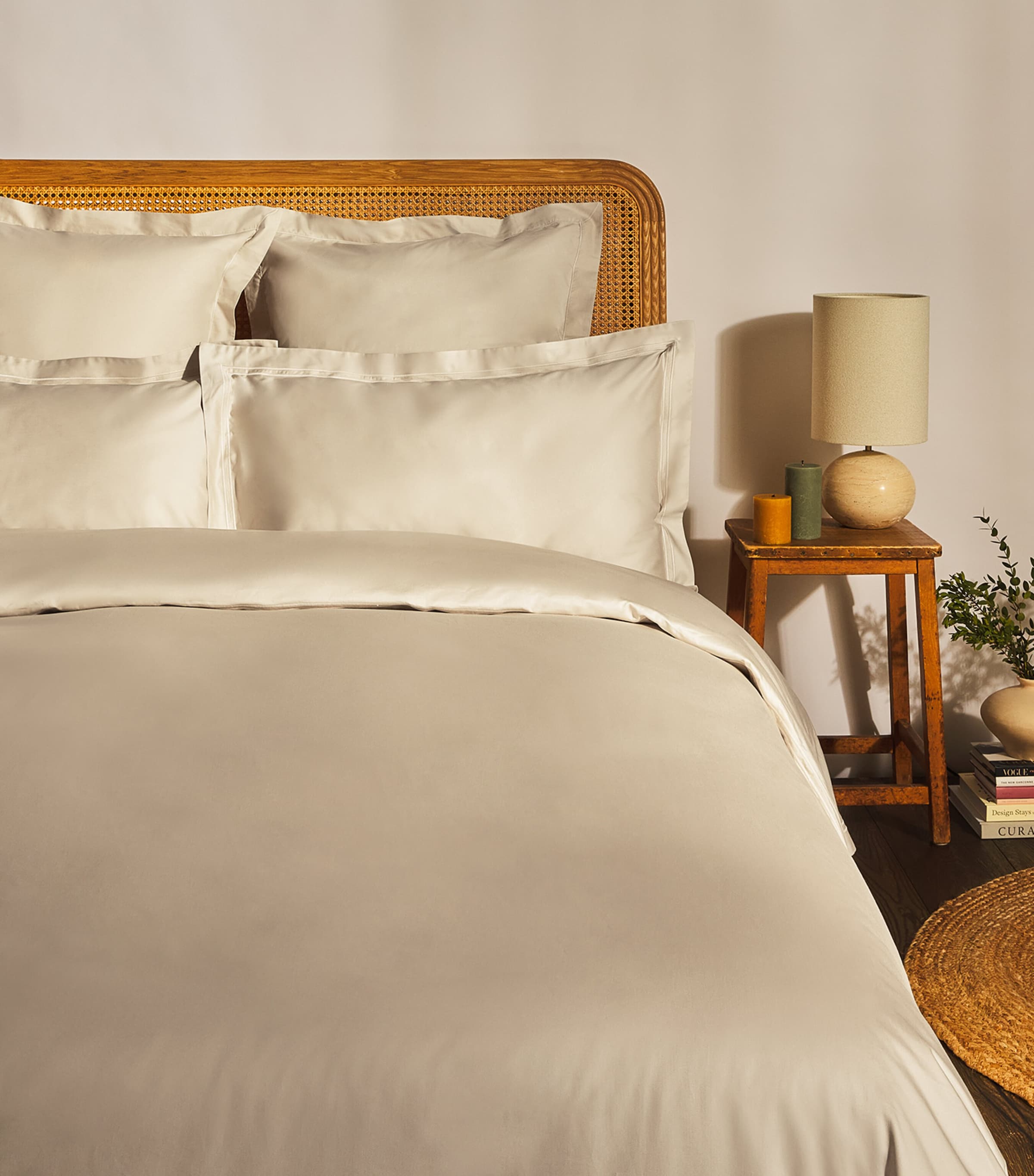 Harrods of London Brompton II King Duvet Cover Set (230cm x 220cm) Dune Image 1