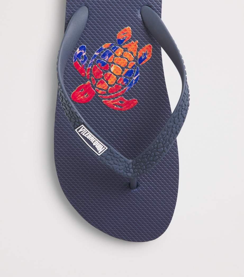 Vilebrequin Turtle Flip Flops Bleu Marine Image 6