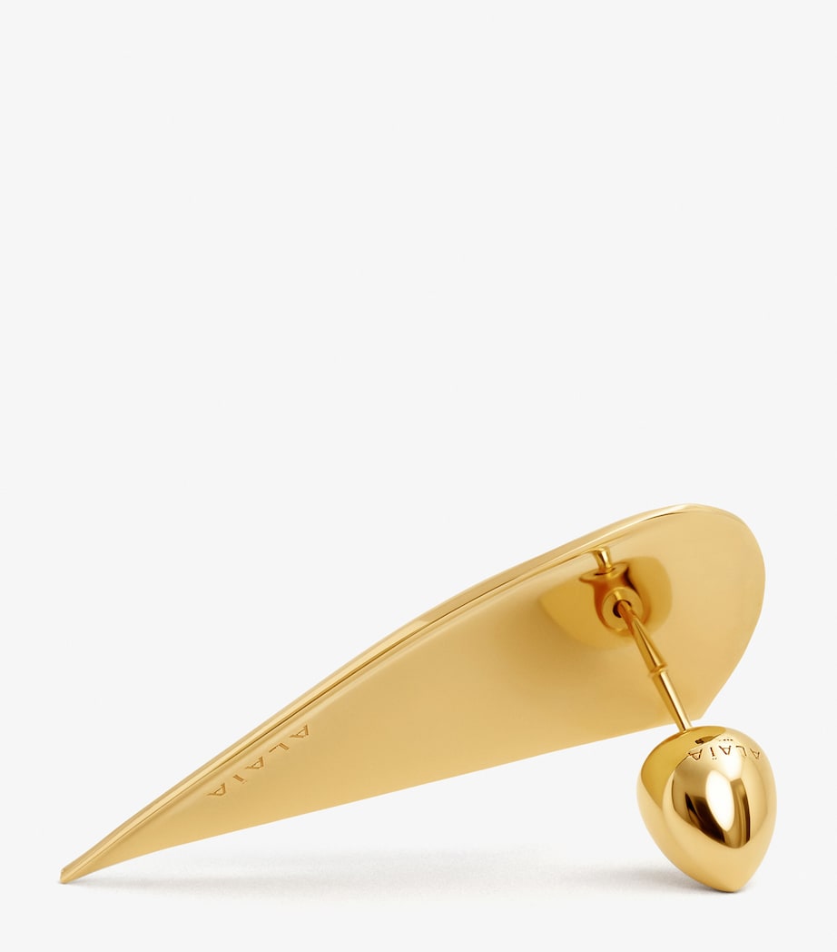 Brass Demi Le Coeur Earrings OR Image 4