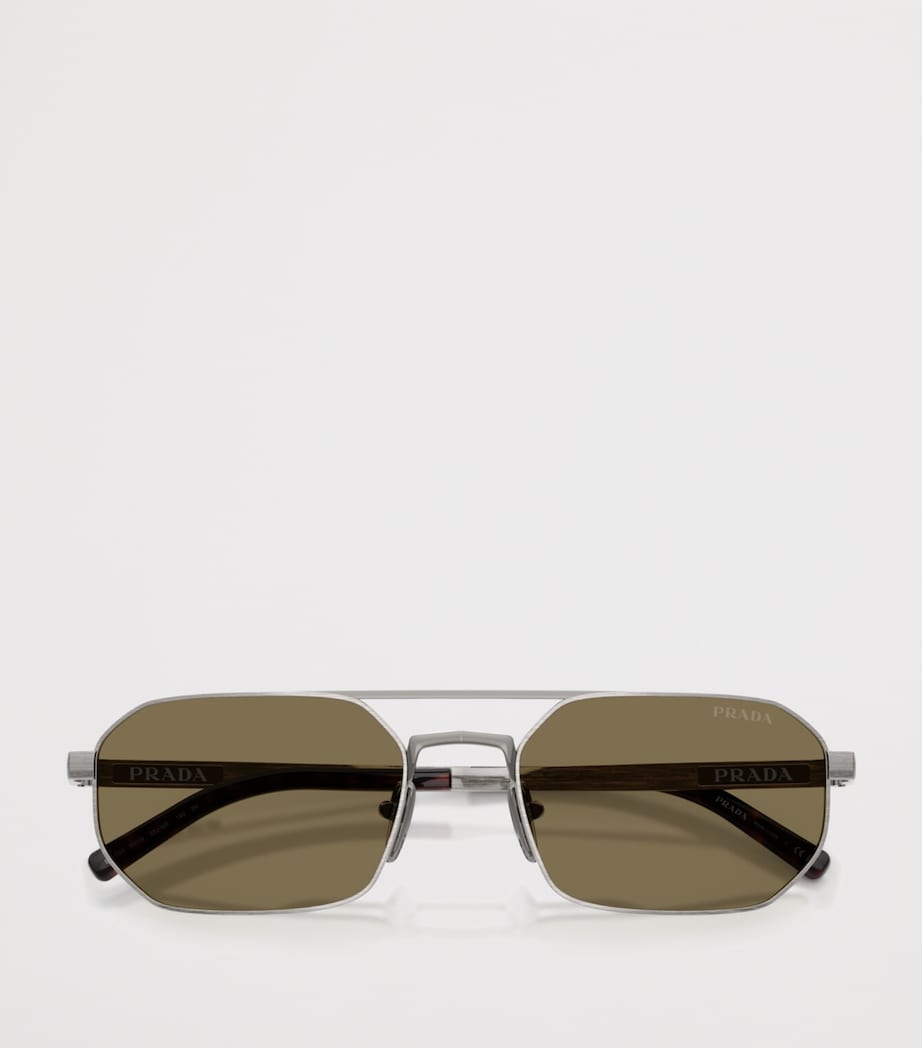 Prada Metal Irregular Sunglasses Grey Image 5
