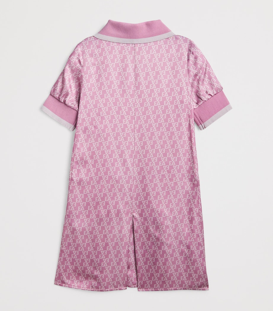 Satin Logo Shirt Dress (4-14 Years) F4019 PINK F.LOGO Image 2