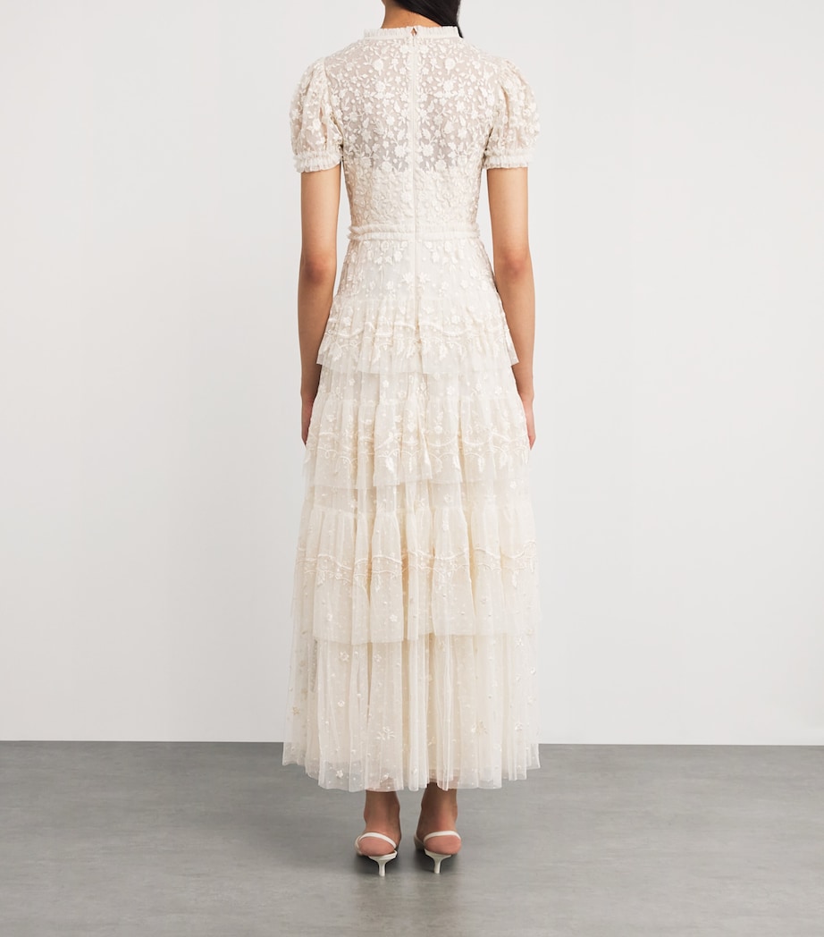 Lace Layered Maxi Dress CREAM Image 3