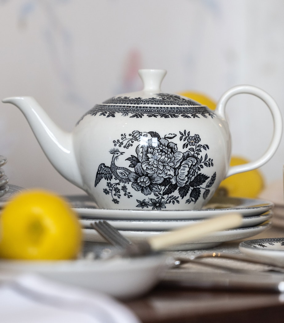 Small Asiatic Pheasants Teapot (400ml) BLACK & WHITE Image 3