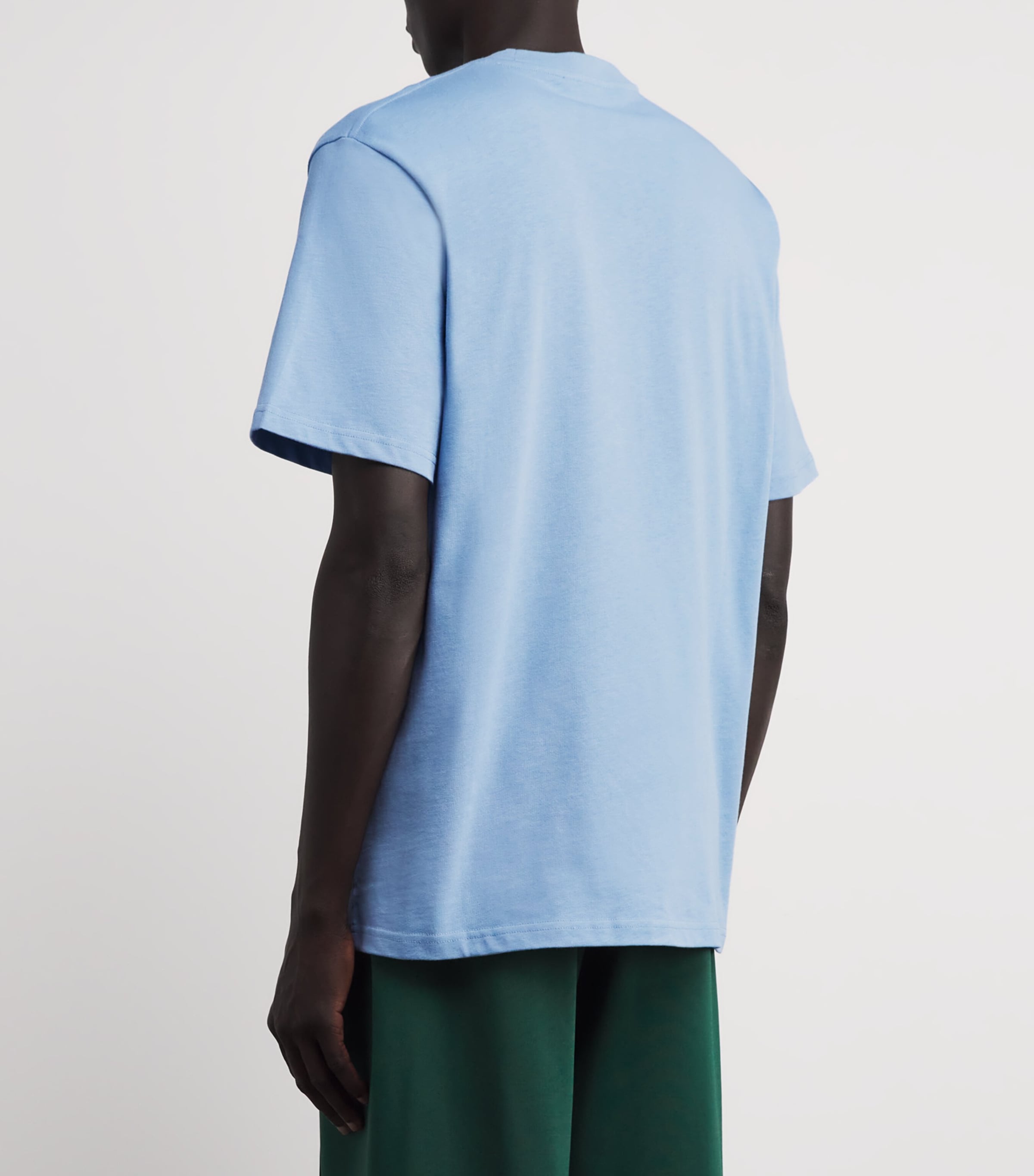 Cotton Logo T-Shirt STEEL BLUE Image 4