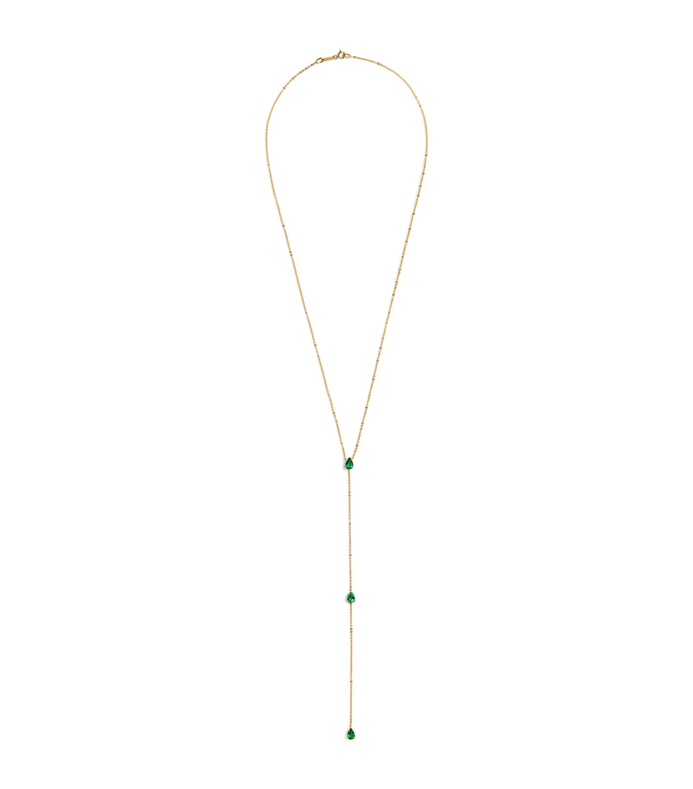 Anita Ko Yellow Gold And Emerald Lariat Necklace