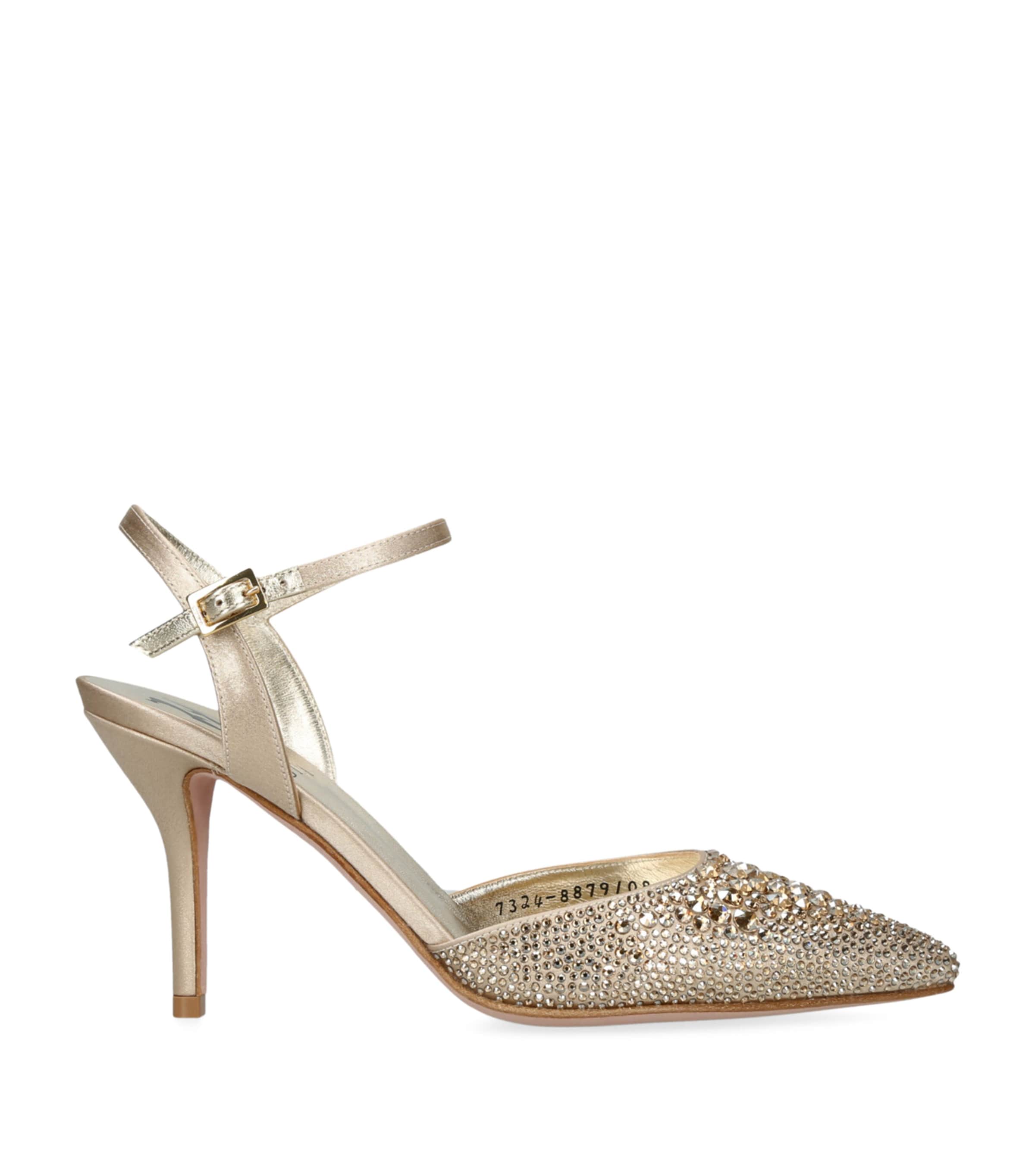 Gina Embellished Karla Slingback Heels 85 Gold Image 1