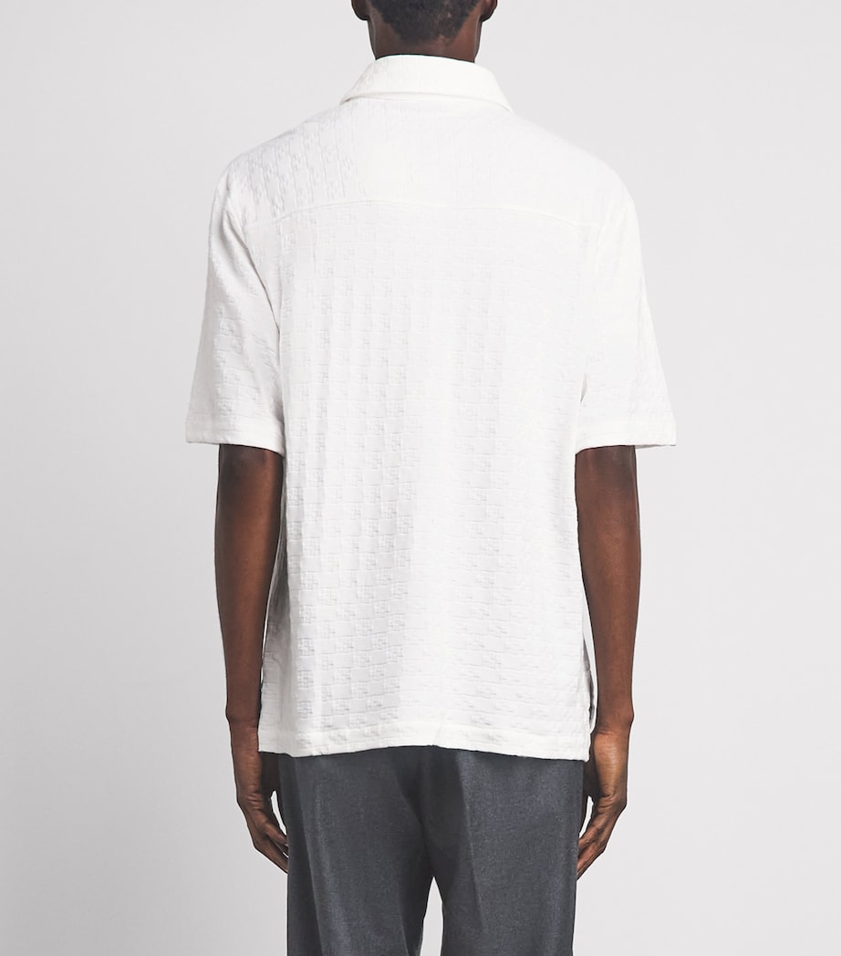 Sandro Paris Mens Cotton Jacquard Shirt White Image 5