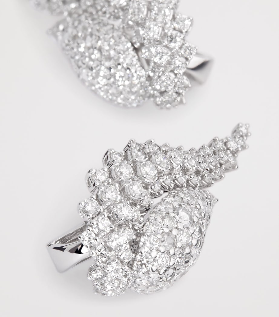 White Gold and Diamond Y-Couture State Stud Earrings WHITE GOLD Image 5