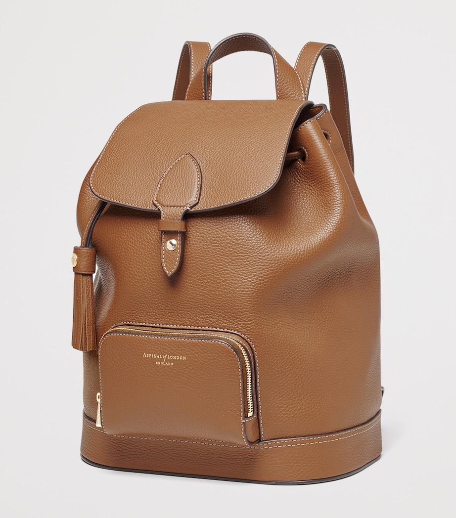 Small Leather Hudson Backpack TAN Image 2