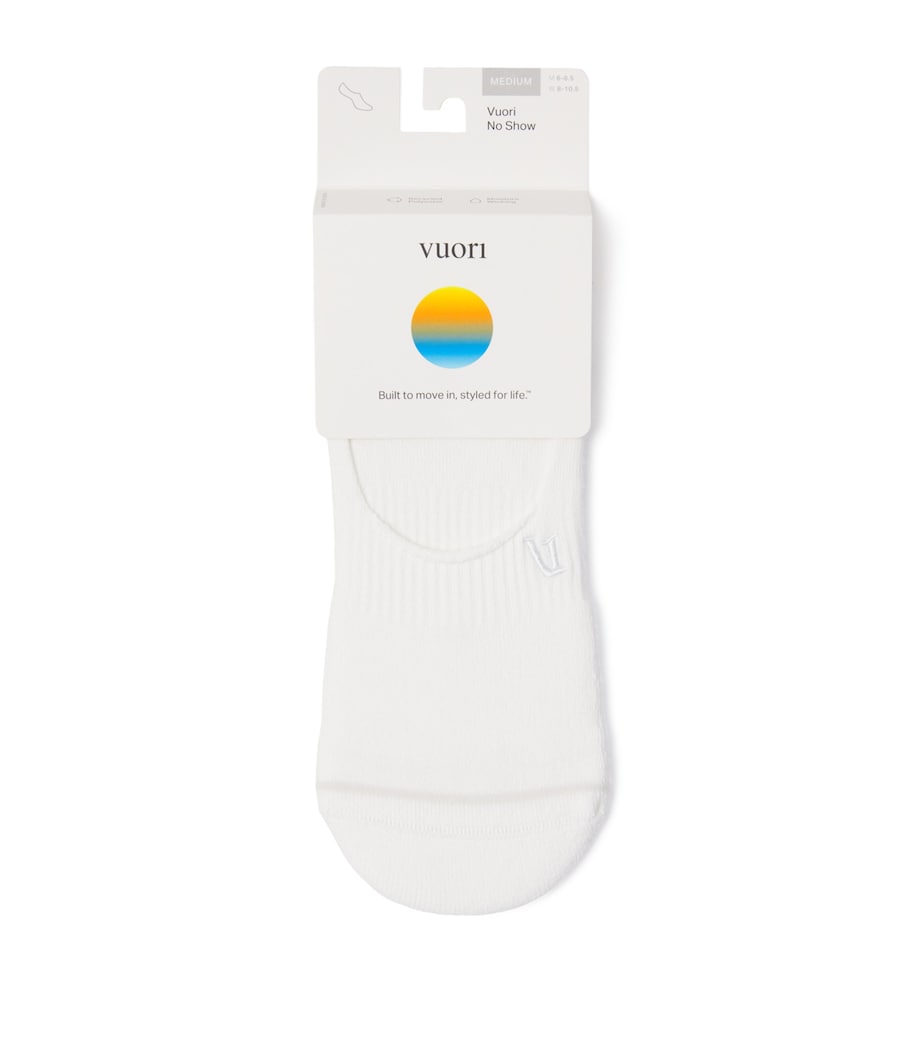 VUORI Mens No Show Performance Socks White Image 1