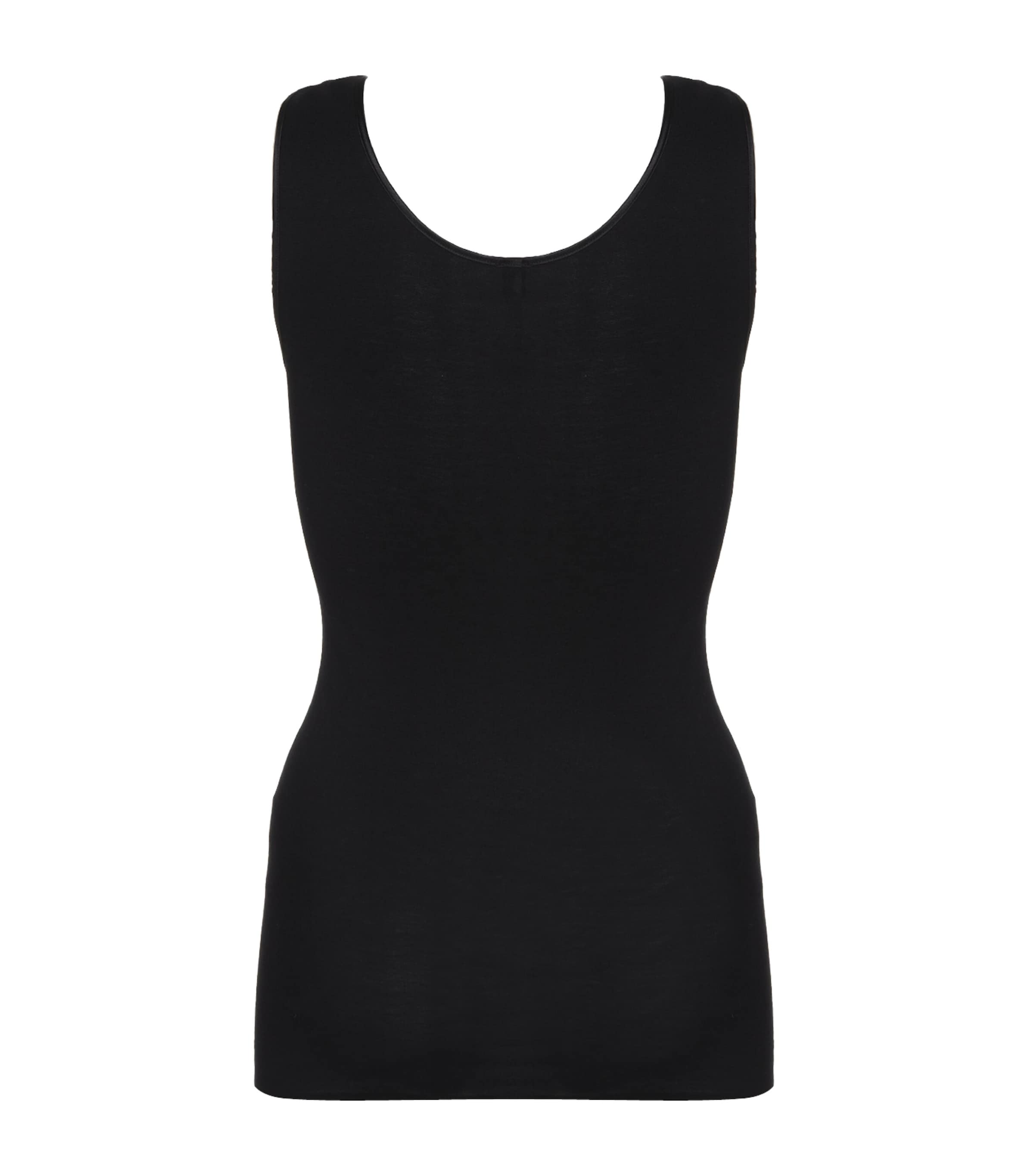 Cotton Seamless Tank Top BLACK Image 3