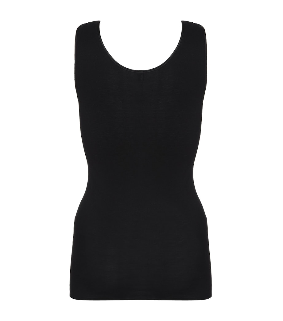 Cotton Seamless Tank Top BLACK Image 3