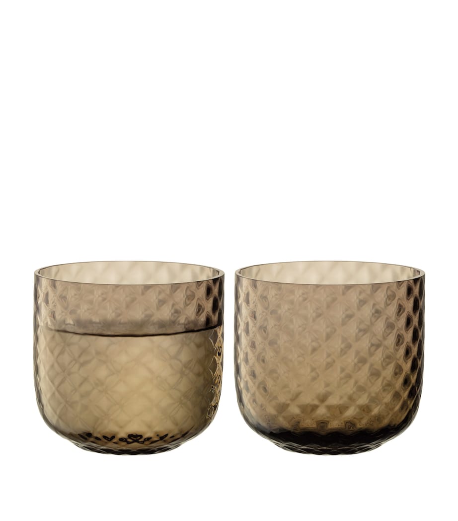 Set of 2 Dapple Tumblers (300ml) BROWN/MOCHA Image 2
