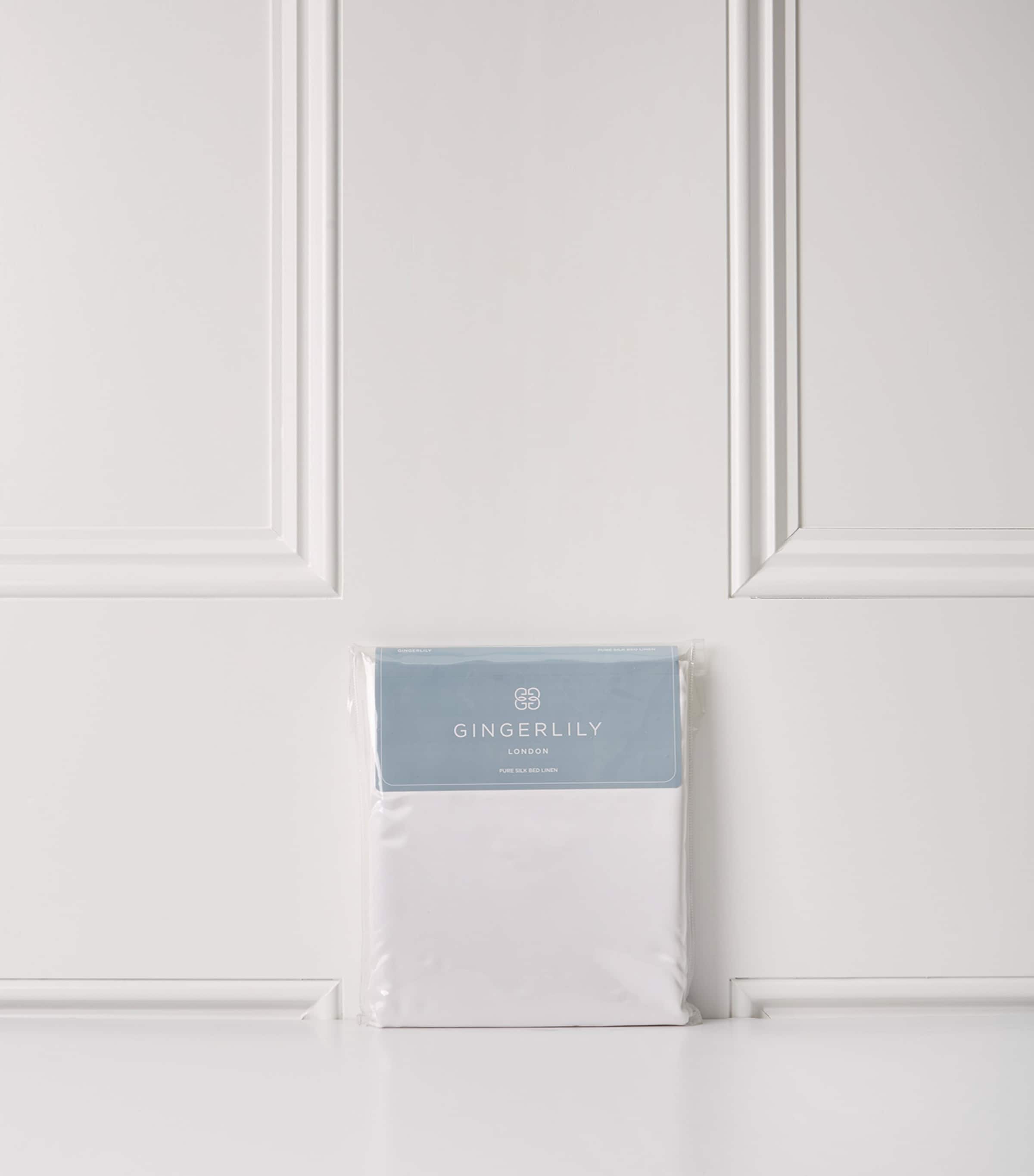 Gingerlily Silk Flat Sheet In White