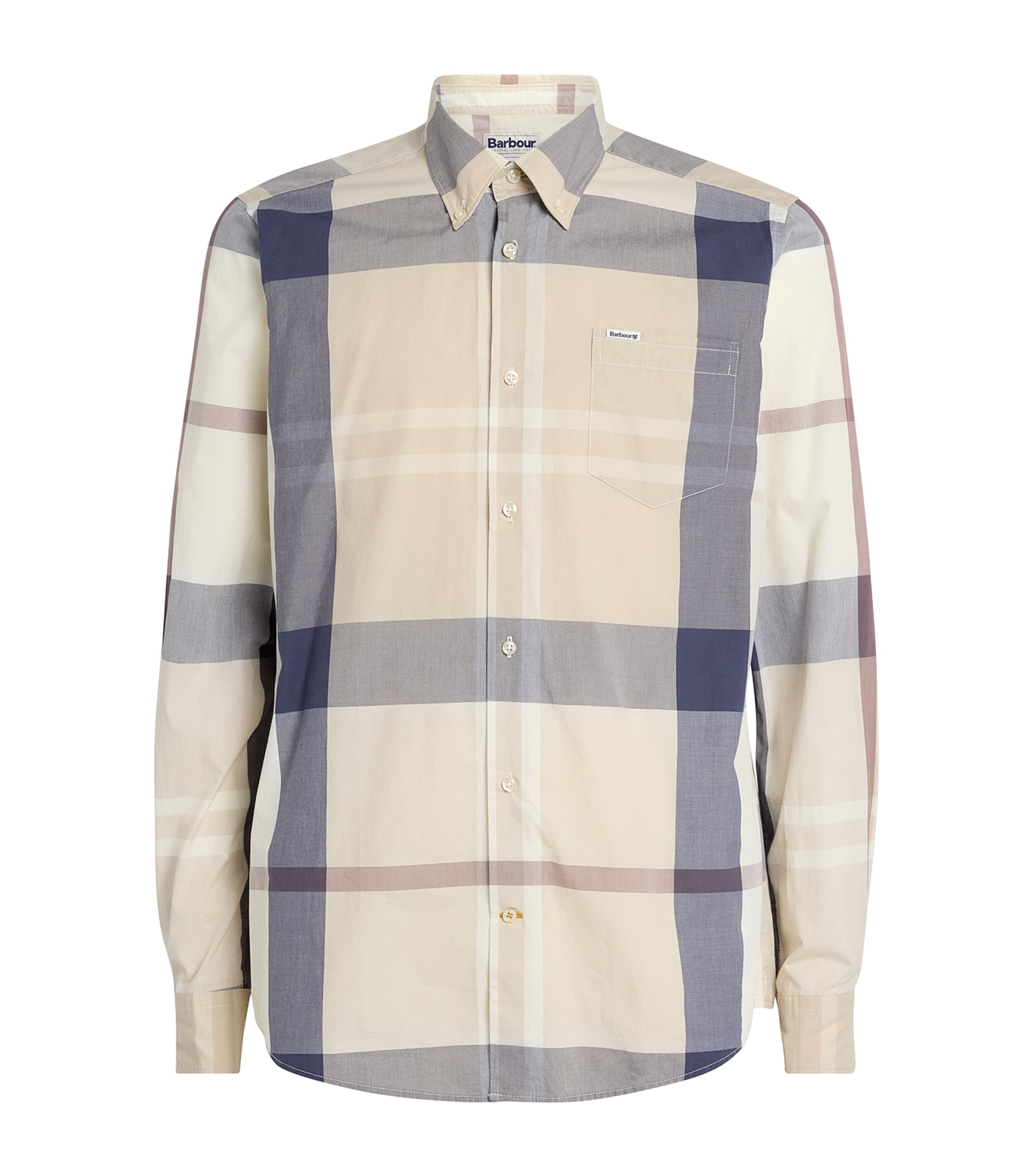 Cotton Harris Tailored Shirt OBAN MIST TARTANTN41 Image 1