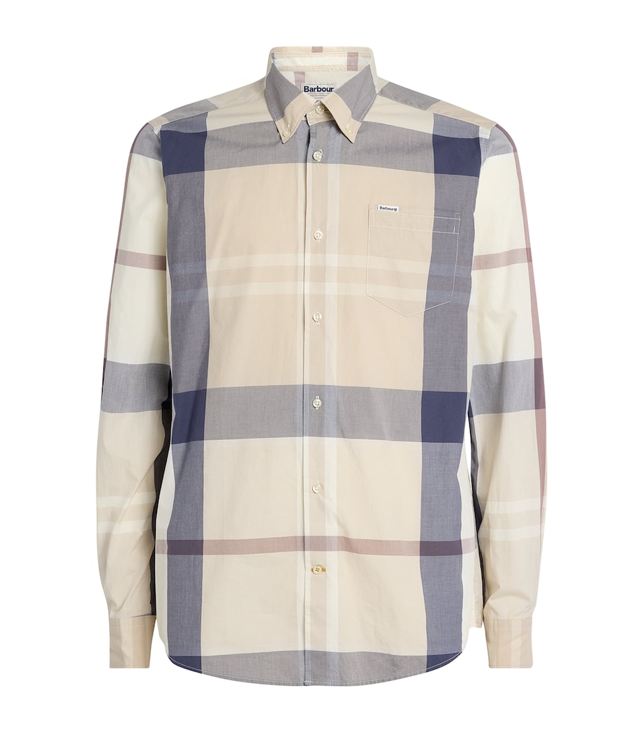 Cotton Harris Tailored Shirt OBAN MIST TARTANTN41 Image 1