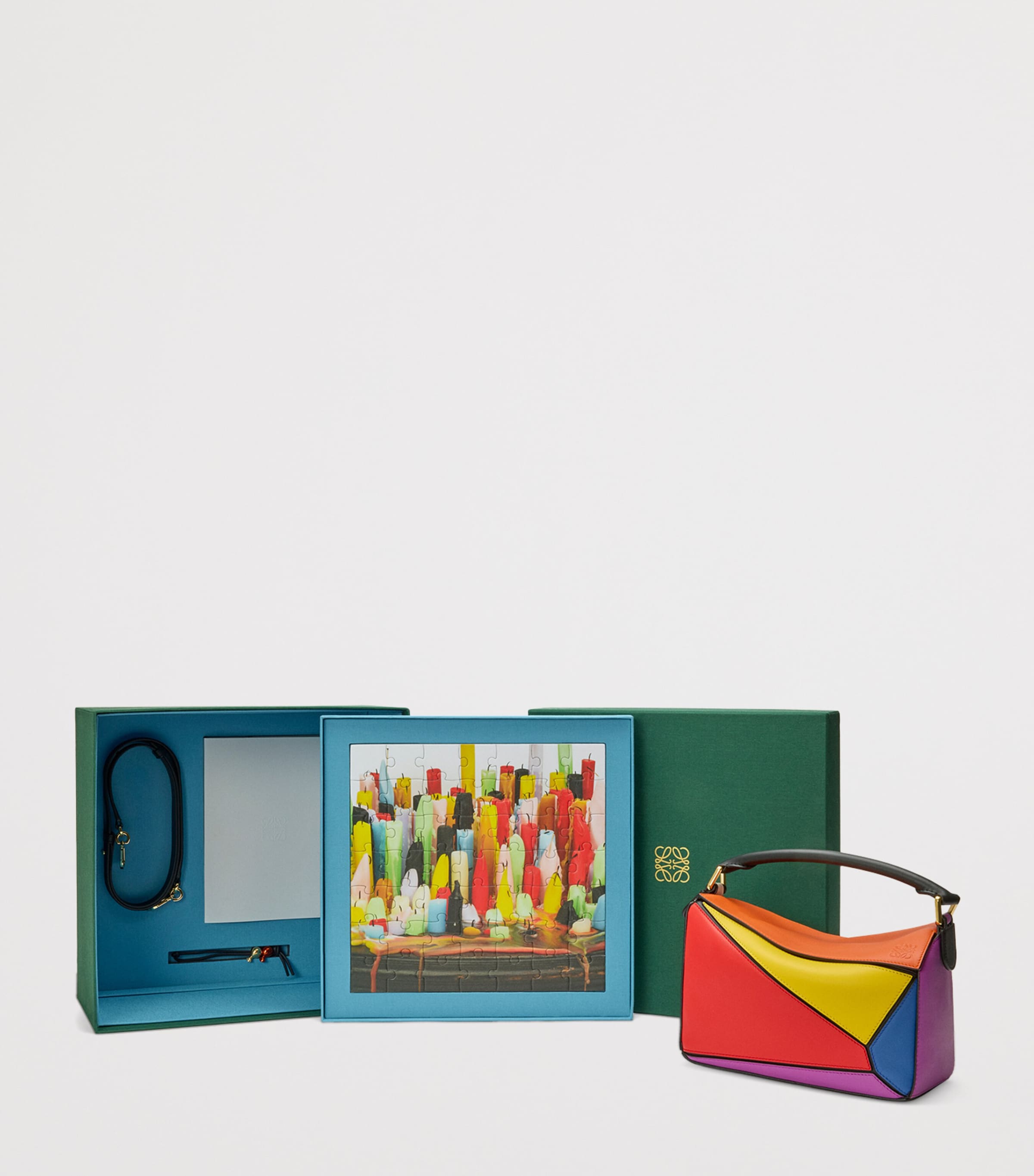 LOEWE Puzzle 10 Re-Edition Multicolour Top-Handle Bag