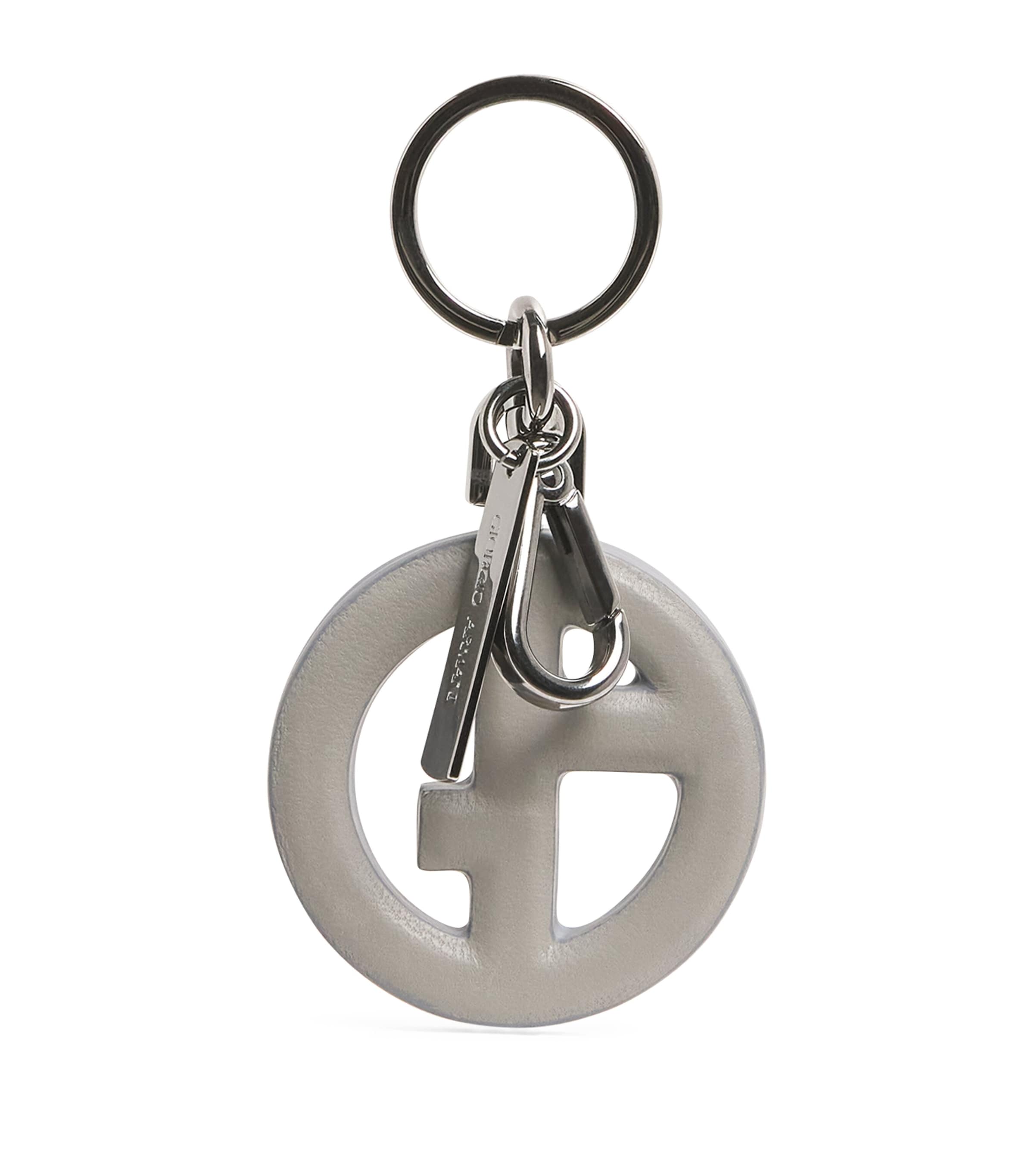 Giorgio Armani Lambskin Monogram Keyring