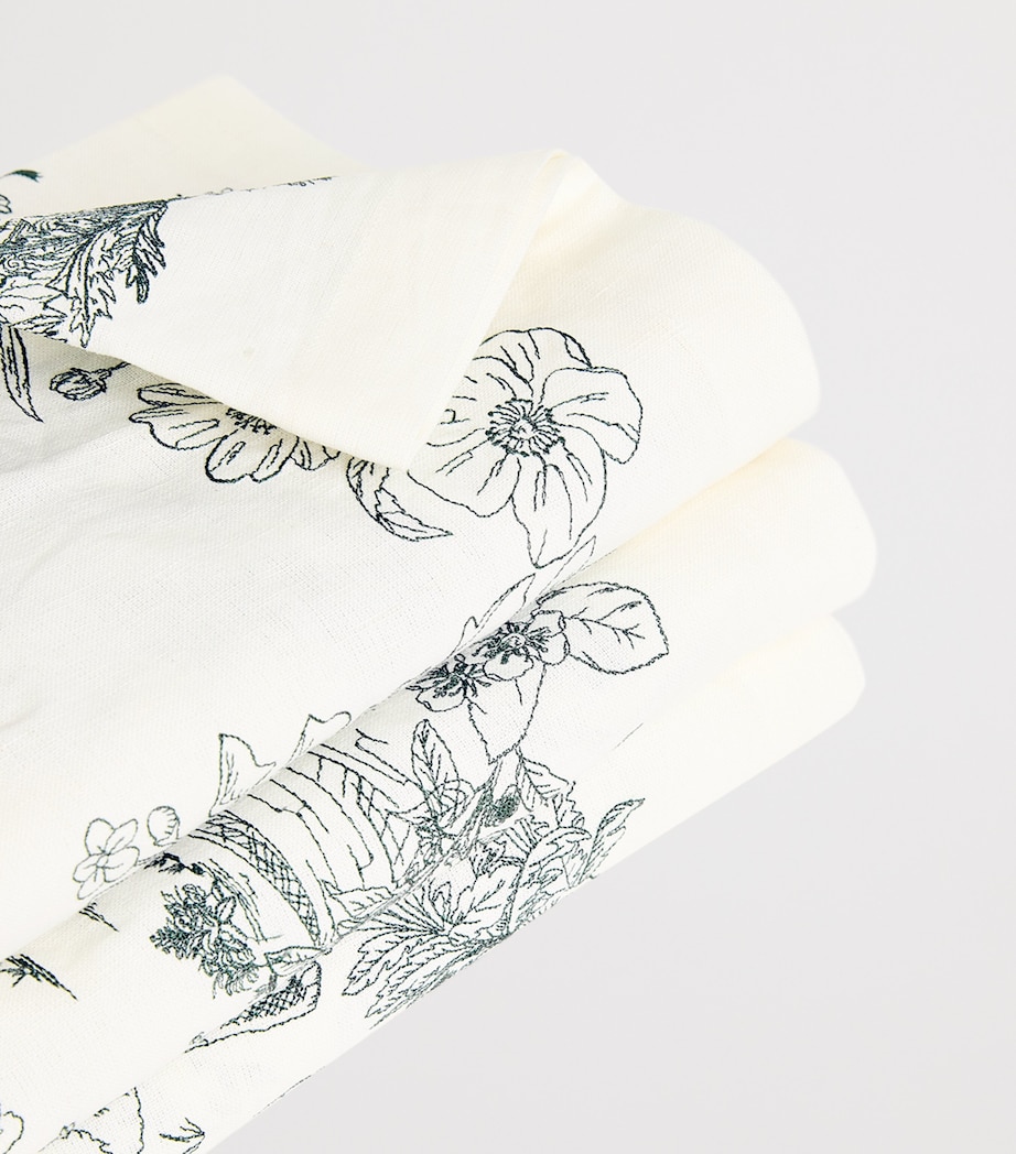 Cotton-Linen Toile de Jouy Tablecloth GREEN Image 4