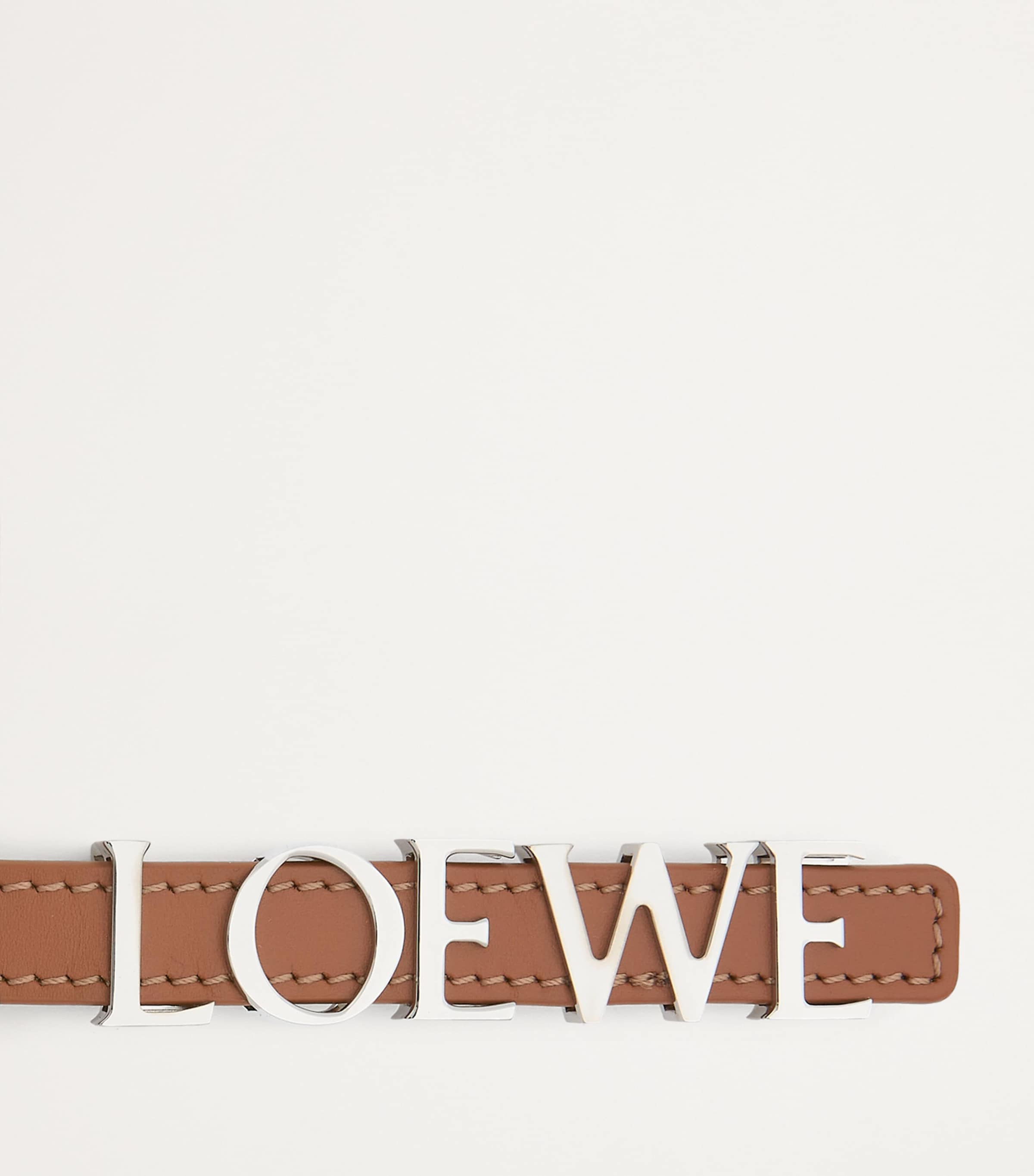 LOEWE Leather Logo Belt Tan/palladium Image 3