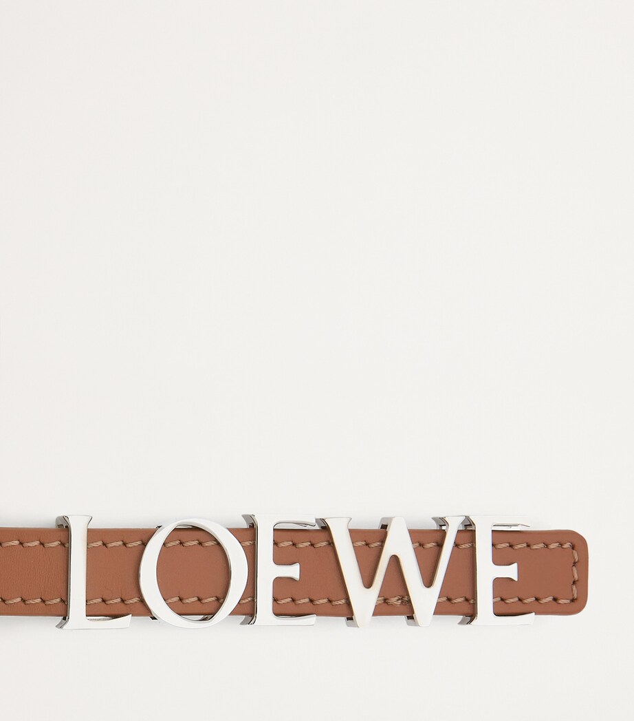 LOEWE Leather Logo Belt Tan/palladium Image 3