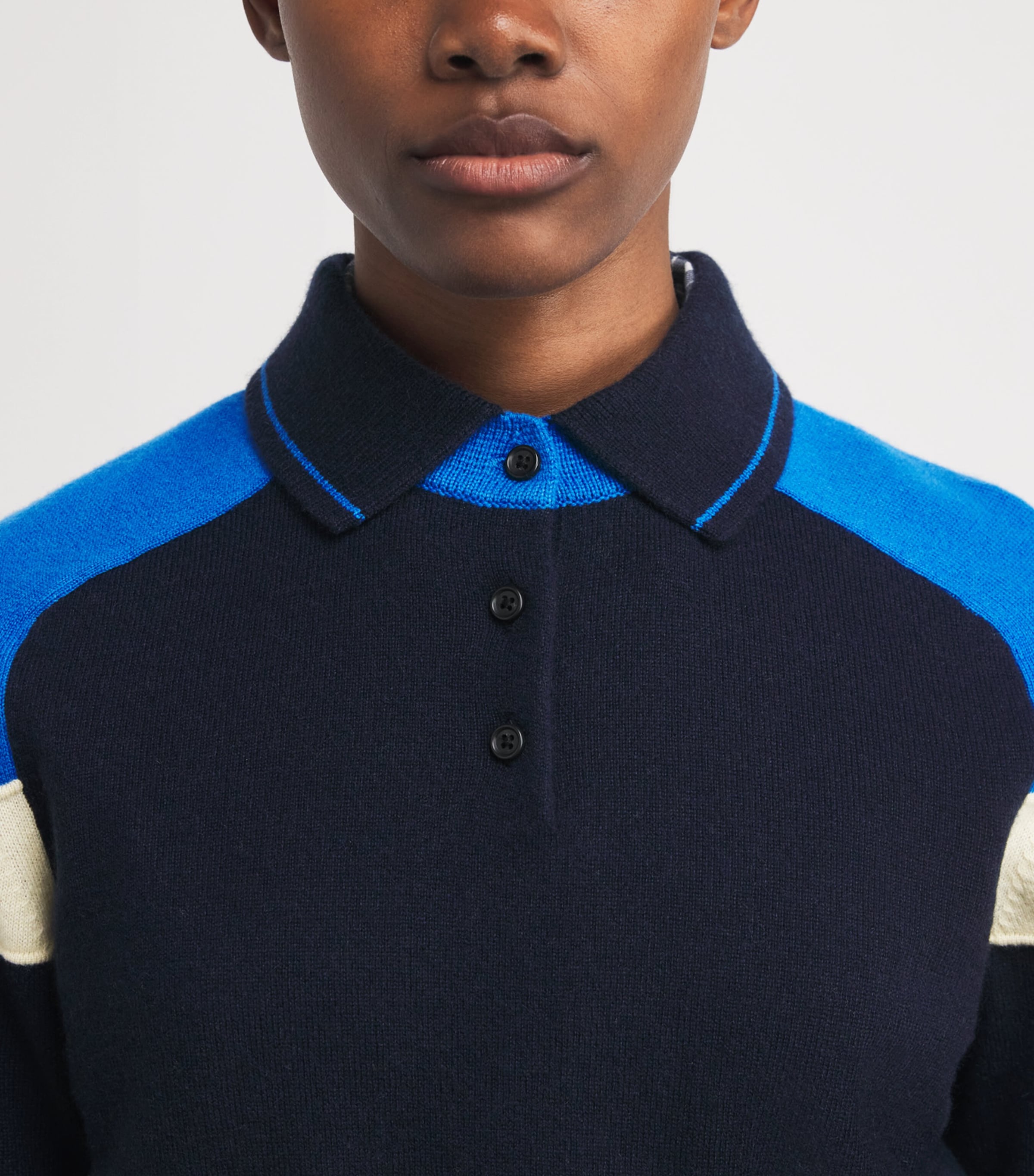 Cashmere Alpine Polo Sweater MIDNIGHT COMBO Image 6