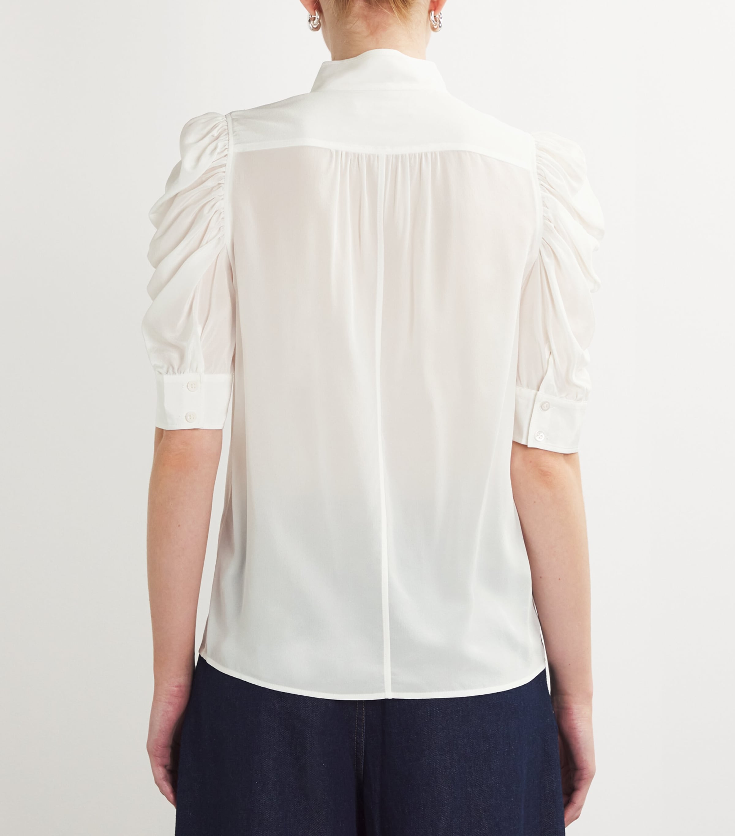Silk Gillian Blouse OFF WHITE Image 4