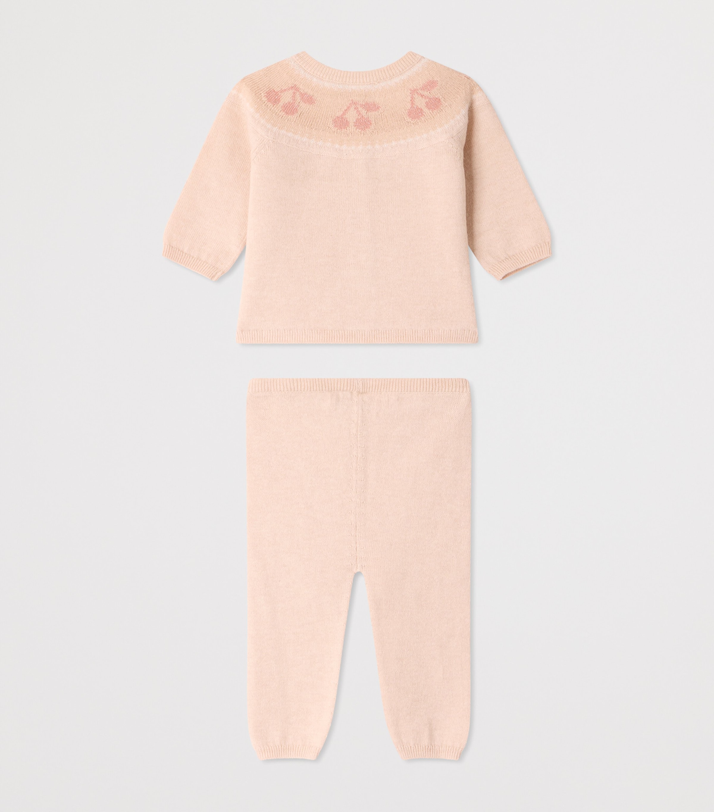 Bonpoint Wool-Blend Cardigan and Trousers Set (1-18 Months) Multico Rose Fard Image 2