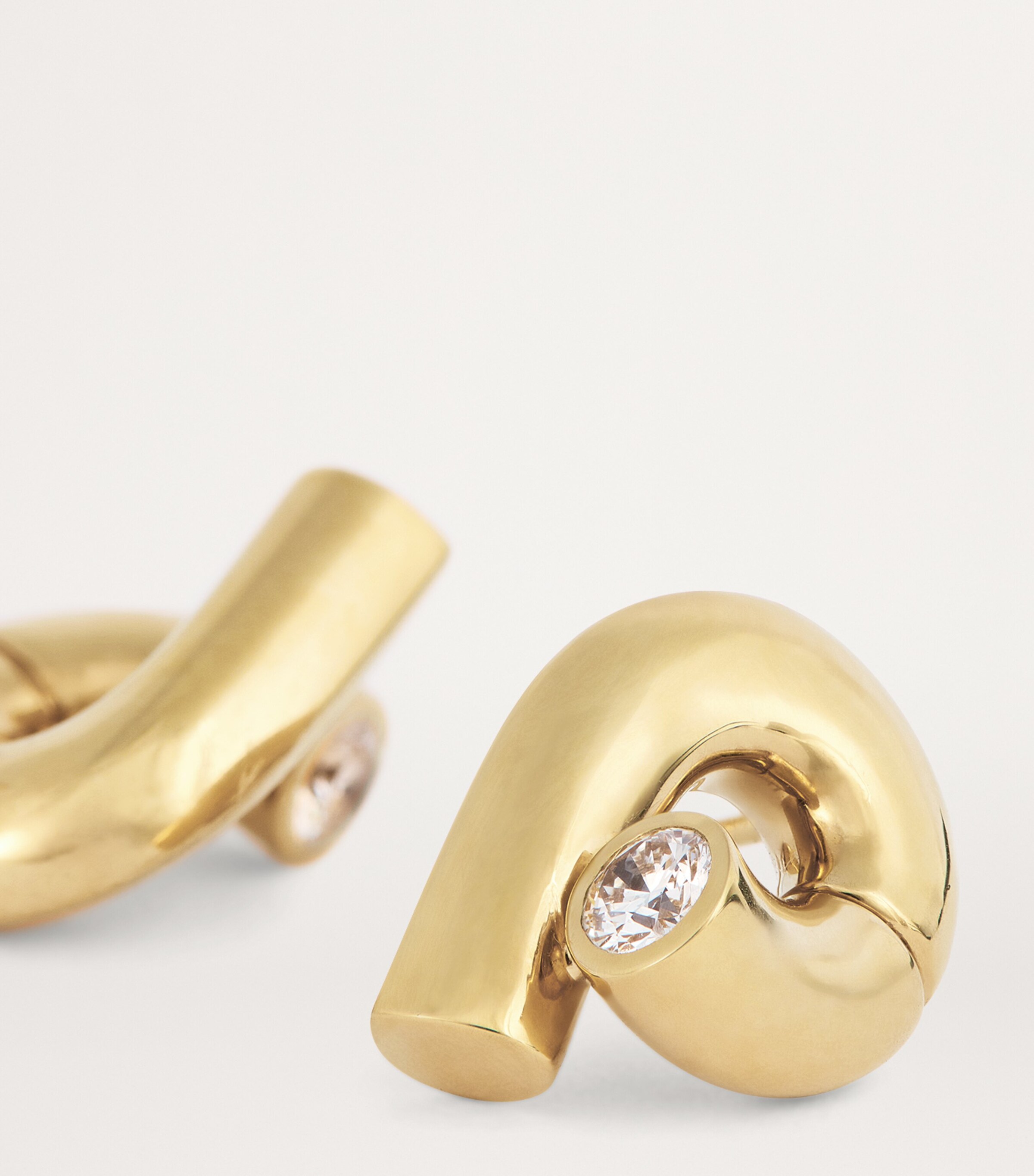 Yellow Gold and Diamond Oera Stud Earrings YELLOW GOLD Image 5