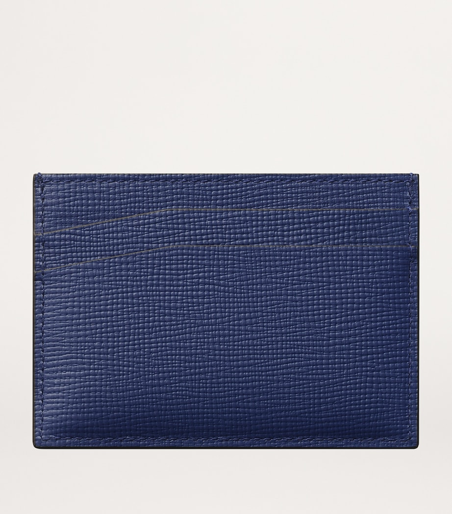 Grained Calfskin Losange Double Card Holder BLUE Image 2