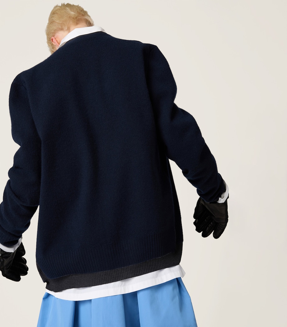 Cashmere-Silk Logo Cardigan F095J Image 3