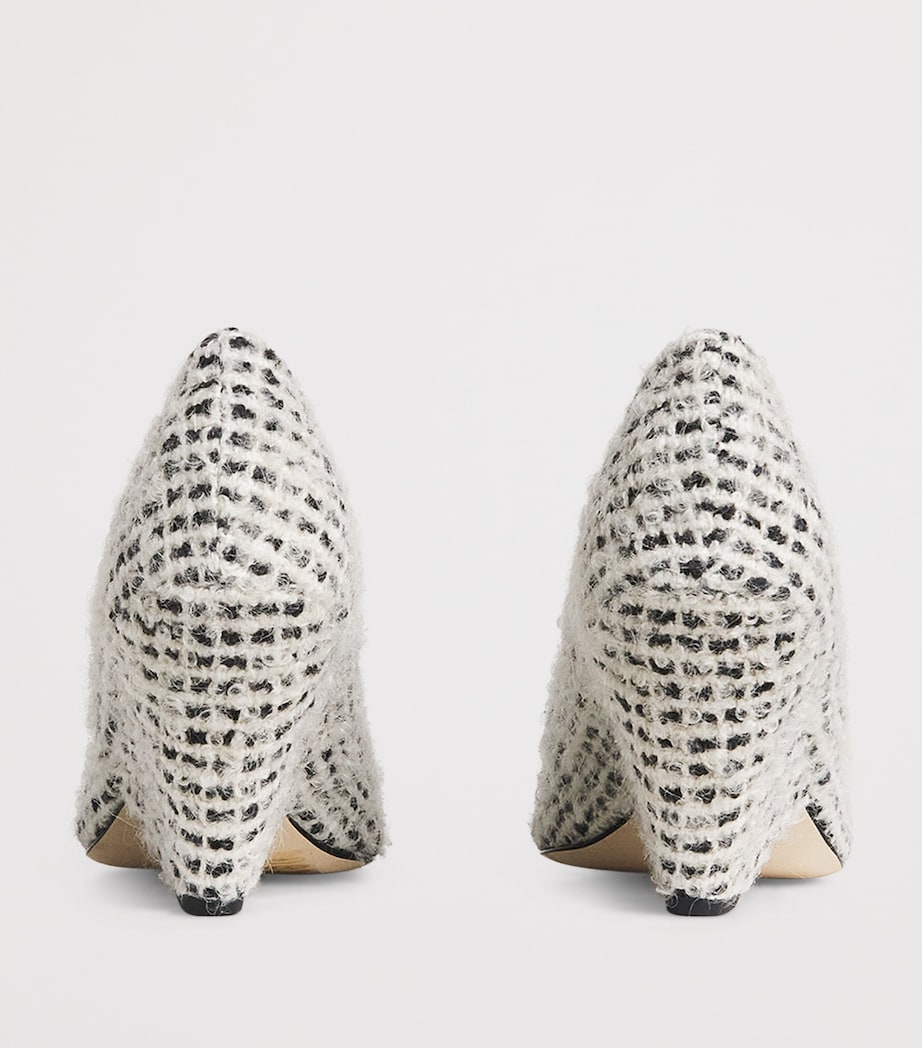 Wool Bouclé Rhys Pumps 80 CREAM/BLACK Image 4