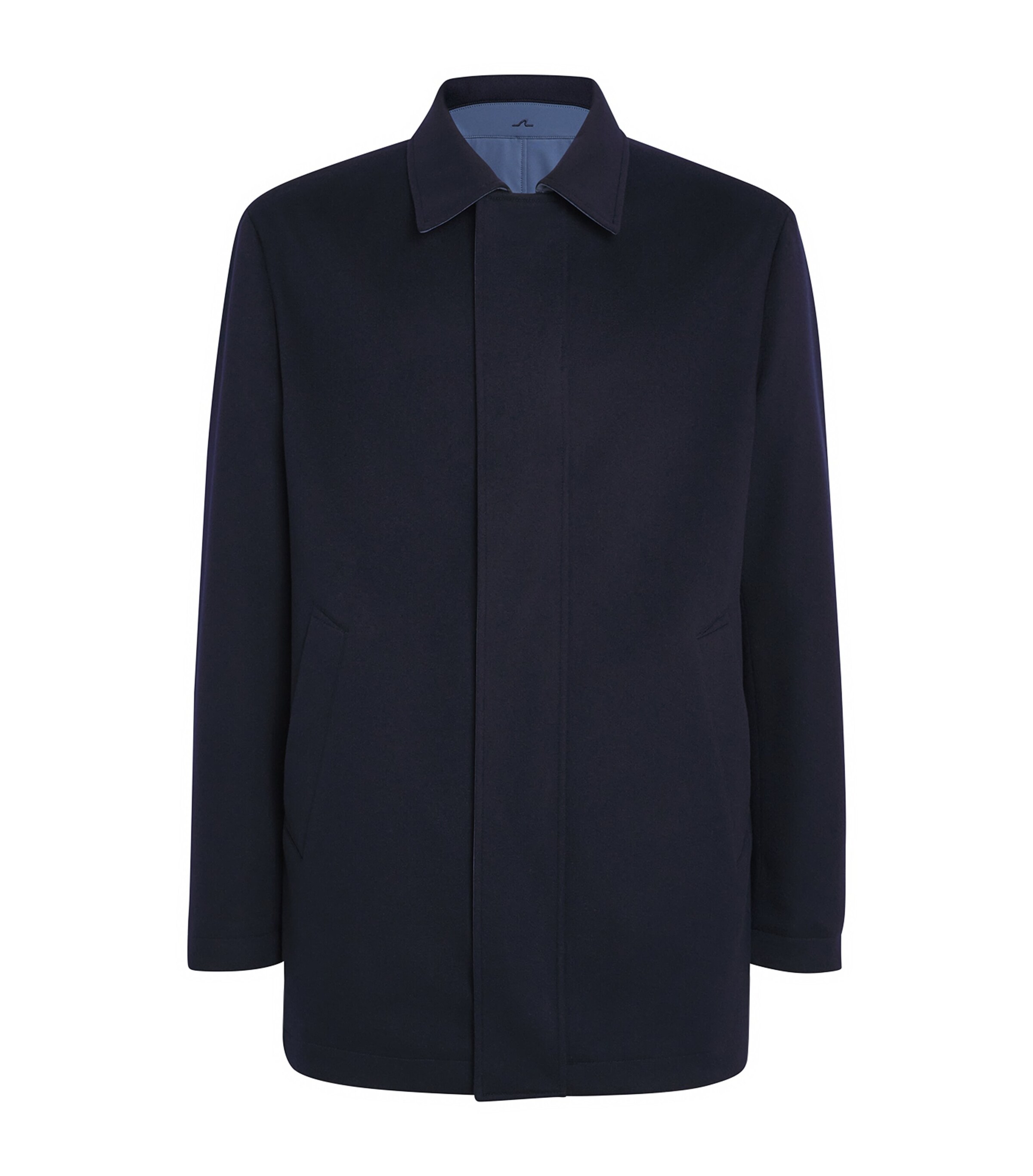 Paul & Shark Mens Cashmere Green Storm System Reversible Car Coat Blue/ Cadet Blue Image 1