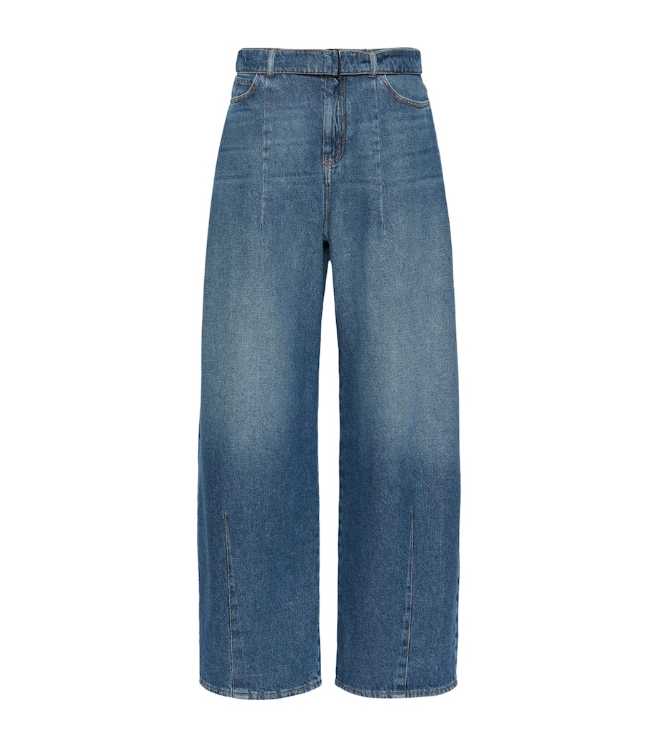 Weekend Max Mara Womens Wide-Leg Jeans Navy Image 1