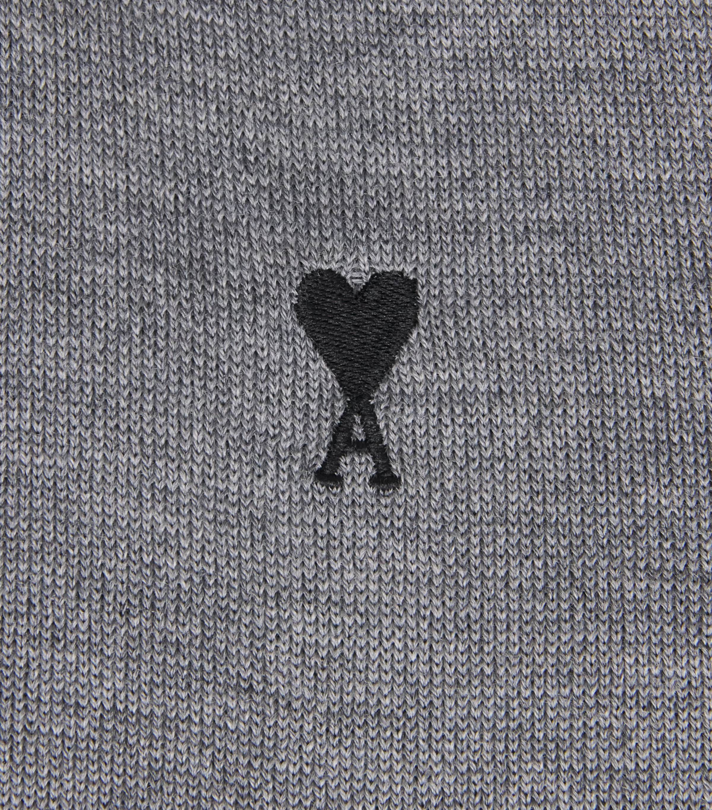 AMI Paris Merino Ami de Coeur Cardigan Grs Cndre Chn/noir Image 6