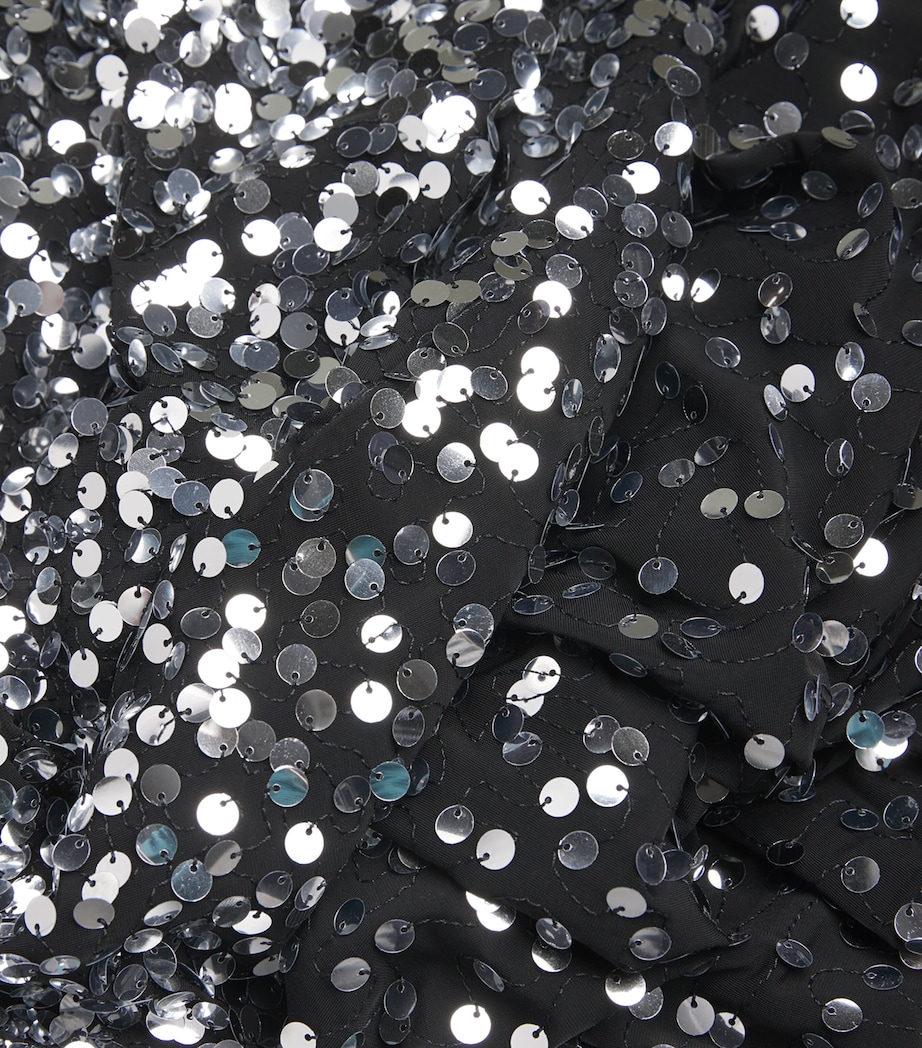 Sequinned Maxi Dress P001 BLACK Image 5