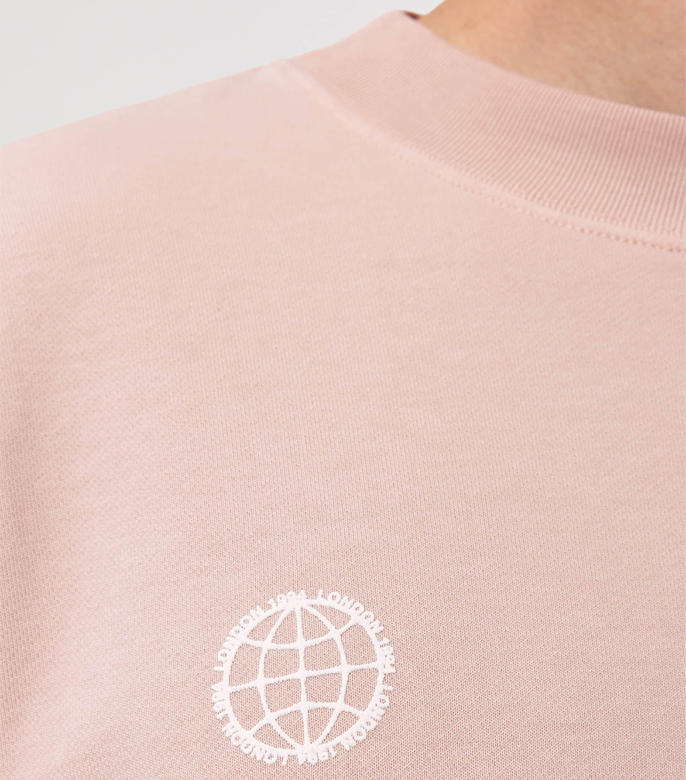 AllSaints Mens Organic Cotton Emblem Sweatshirt Sunbaked Pink Image 5
