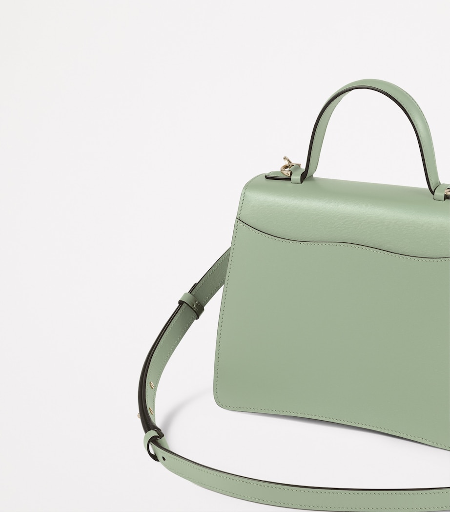 Small Leather Panthère C de Cartier Top-Handle Bag SAGE GREEN Image 7