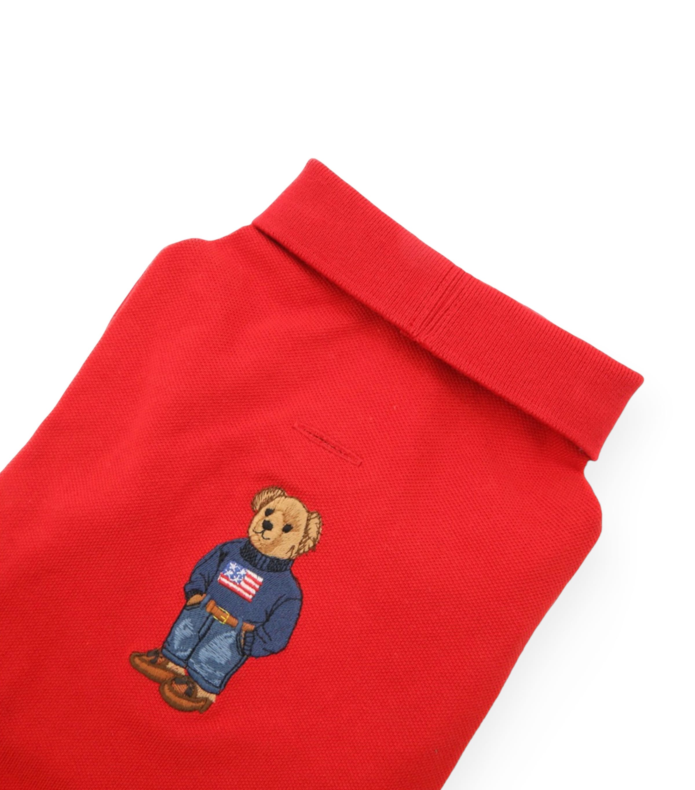Cotton Polo Bear Dog Shirt (L) RL2000 RED Image 3