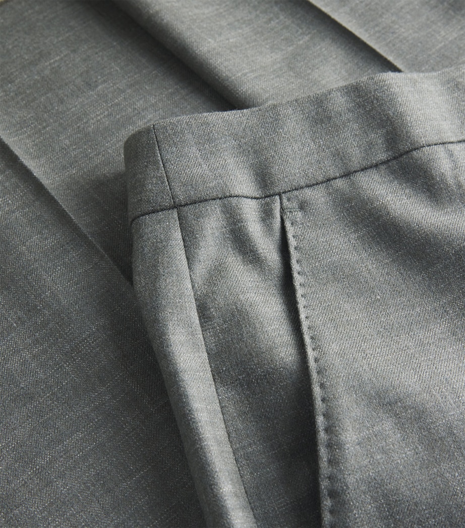 Stretch-Wool Flared Trousers KAKI Image 5