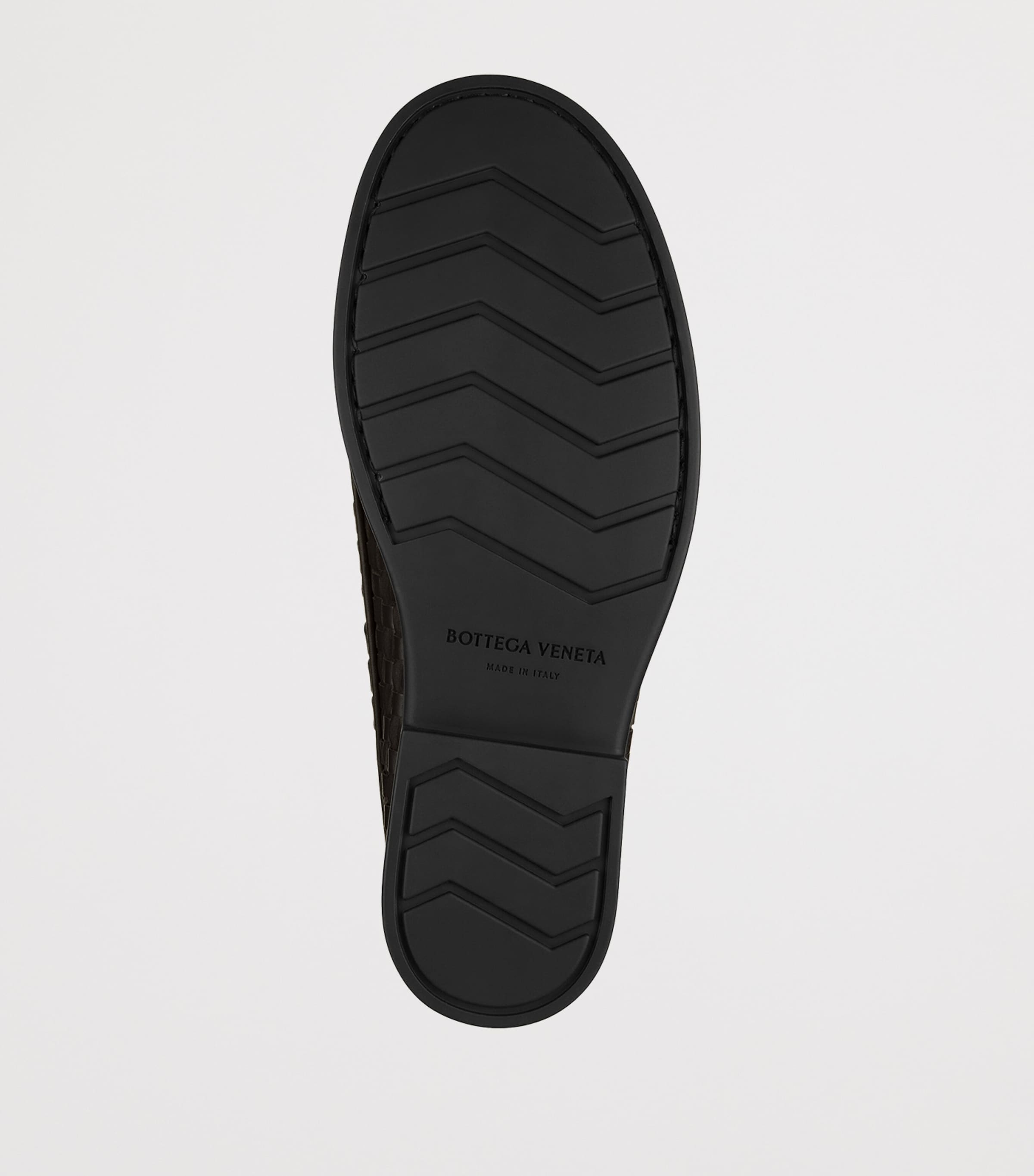 Bottega Veneta Leather Intrecciato Lace-Up Loafers Image 5