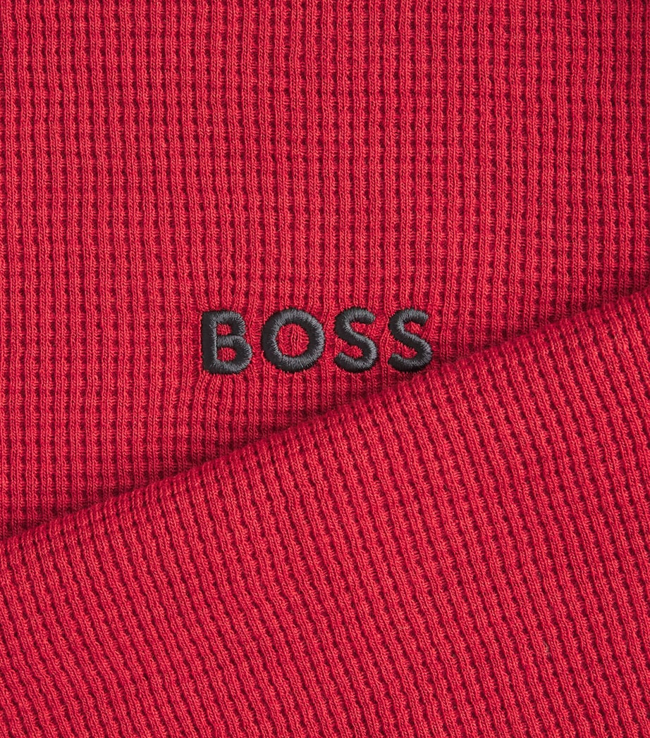BOSS Red Waffle-Knit Logo T-Shirt | Harrods US
